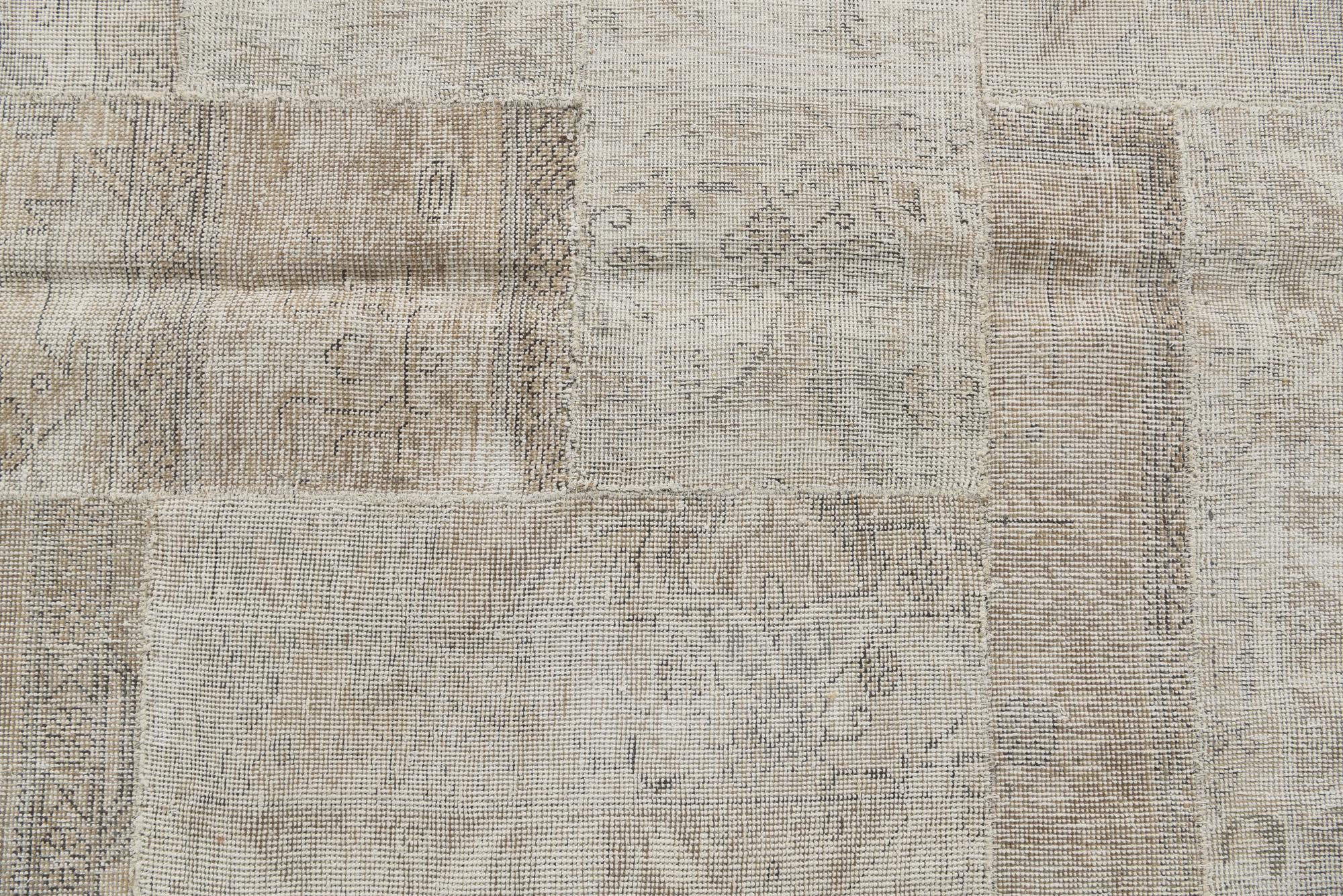 5' 8 x 8' Hand Knotted Ultra Vintage Persian Wool Rug