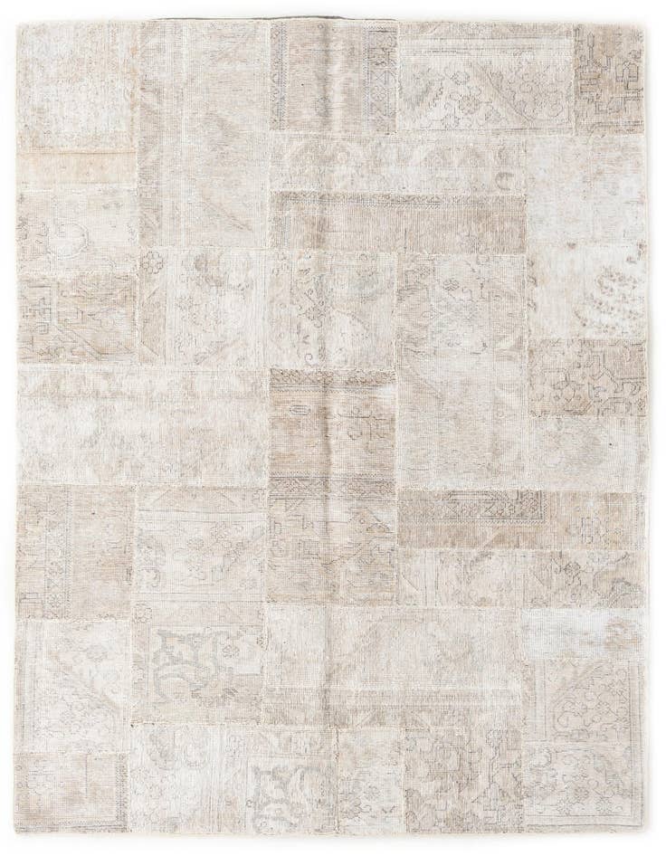 Detail image of 5' 8 x 8' Hand Knotted Ultra Vintage Persian Wool Rug