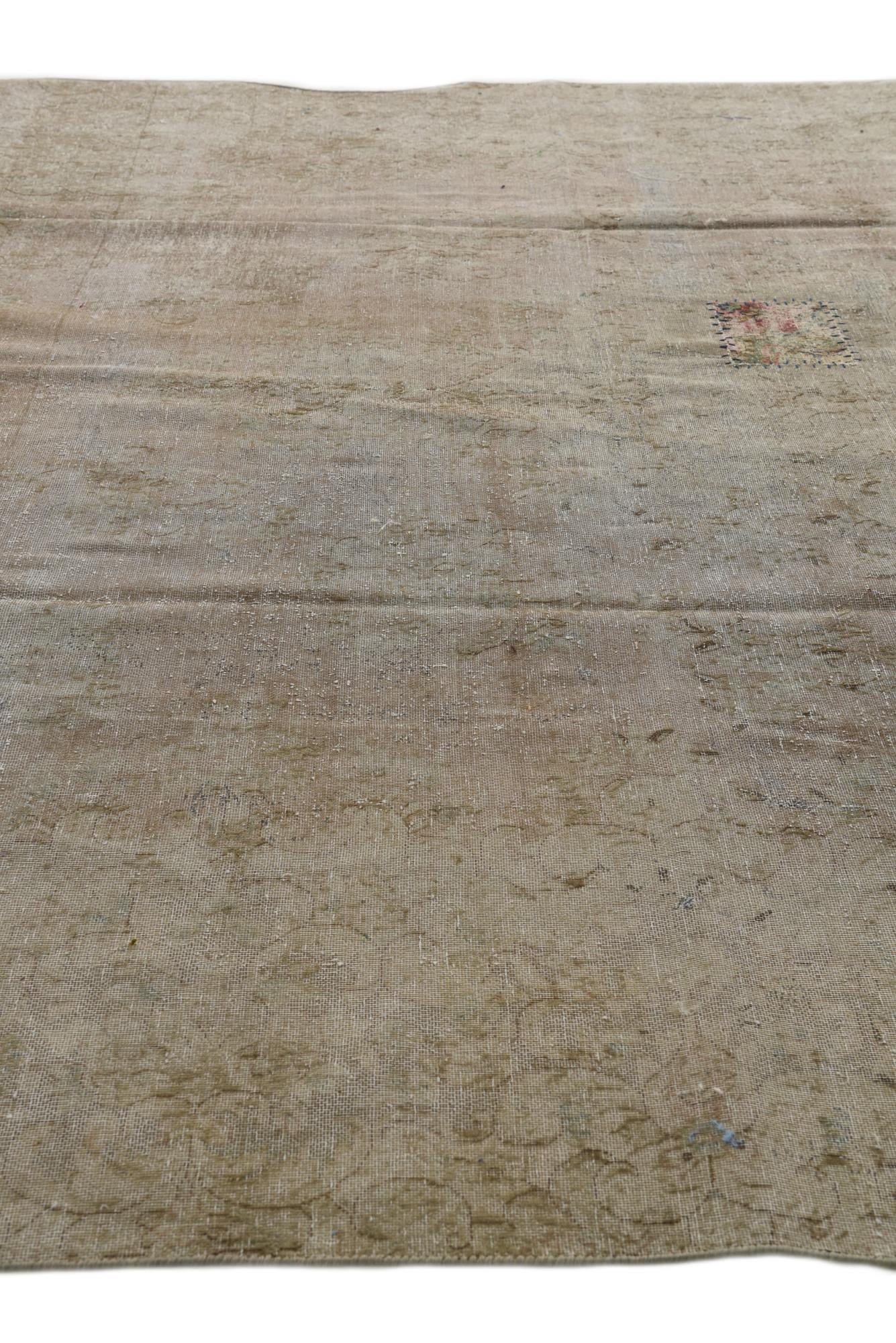9' x 11' 2 Hand Knotted Ultra Vintage Persian Wool Rug