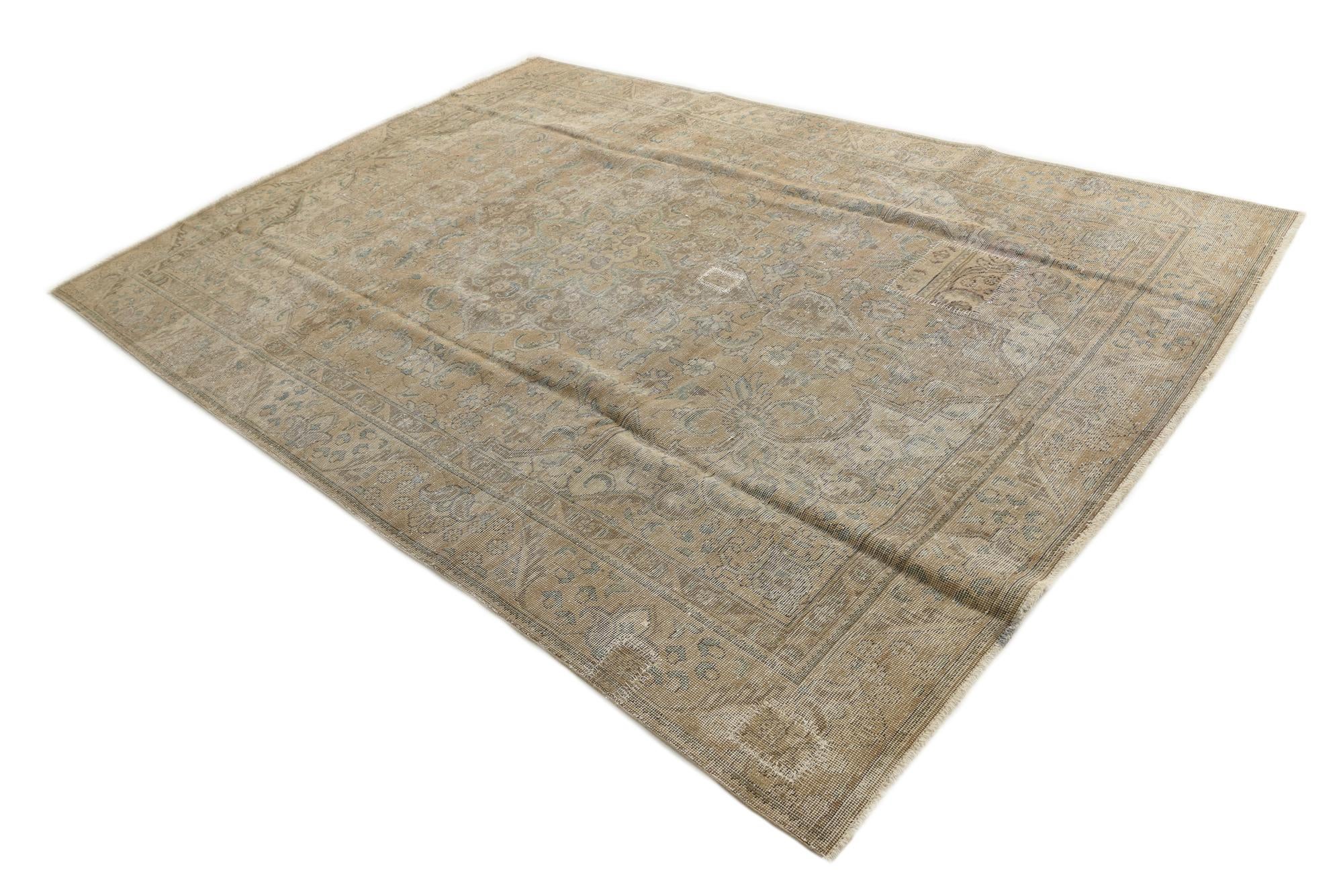 7' 6 x 11' Hand Knotted Ultra Vintage Persian Wool Rug