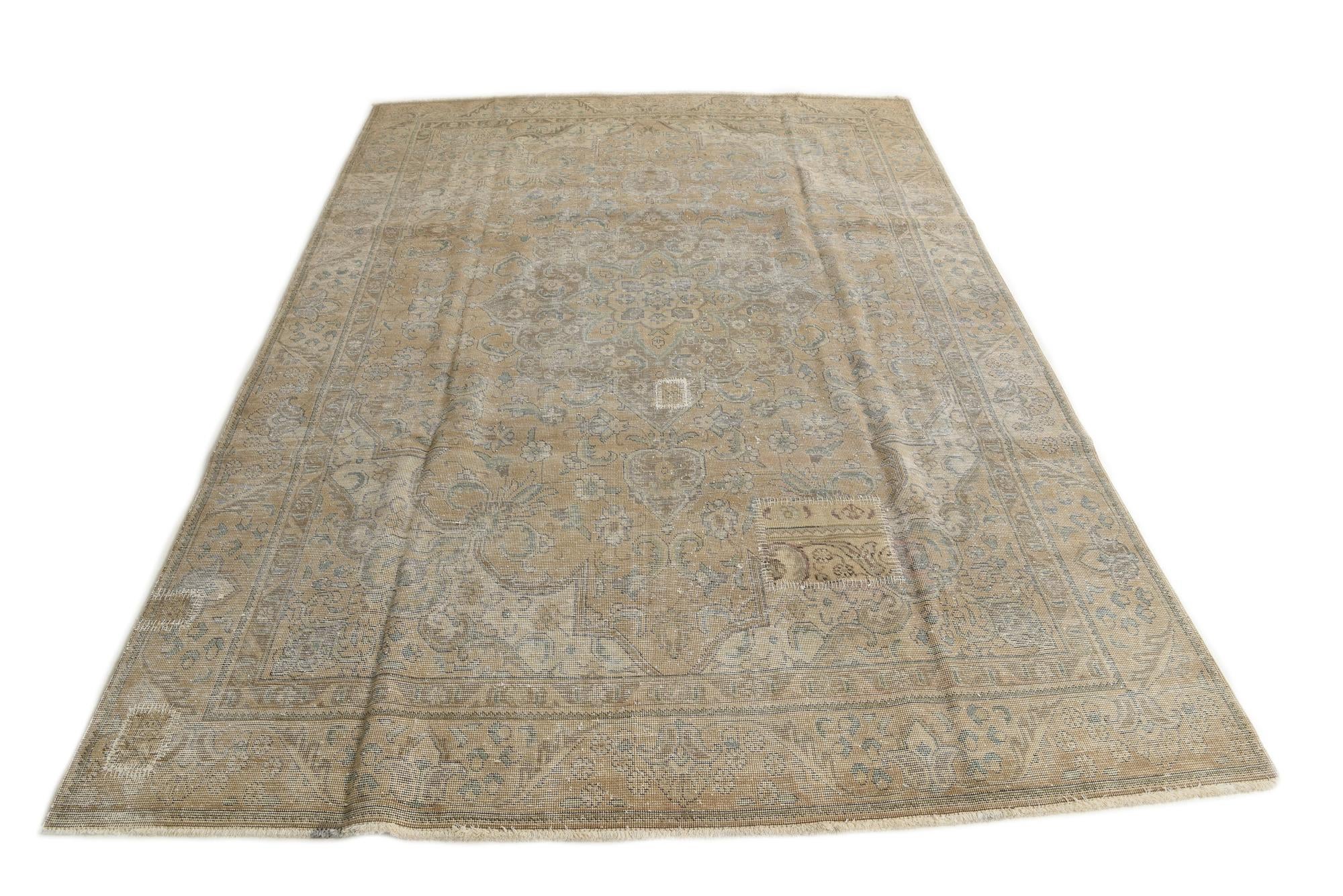 7' 6 x 11' Hand Knotted Ultra Vintage Persian Wool Rug