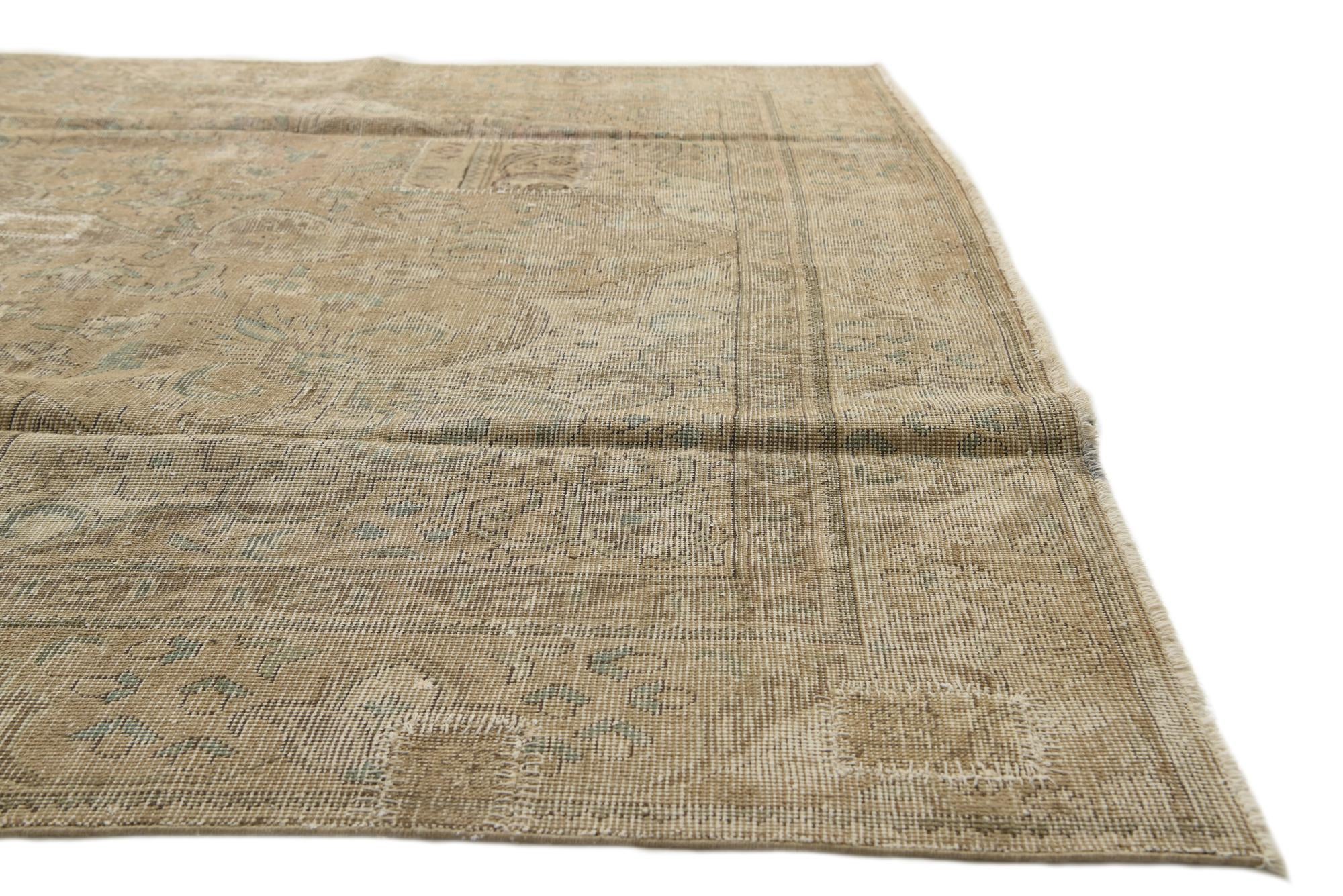 7' 6 x 11' Hand Knotted Ultra Vintage Persian Wool Rug