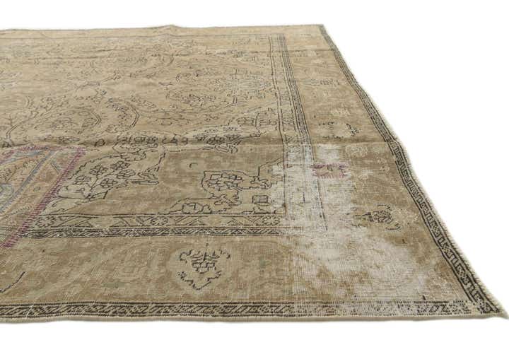 9' x 12' 3 Hand Knotted Ultra Vintage Persian Wool Rug