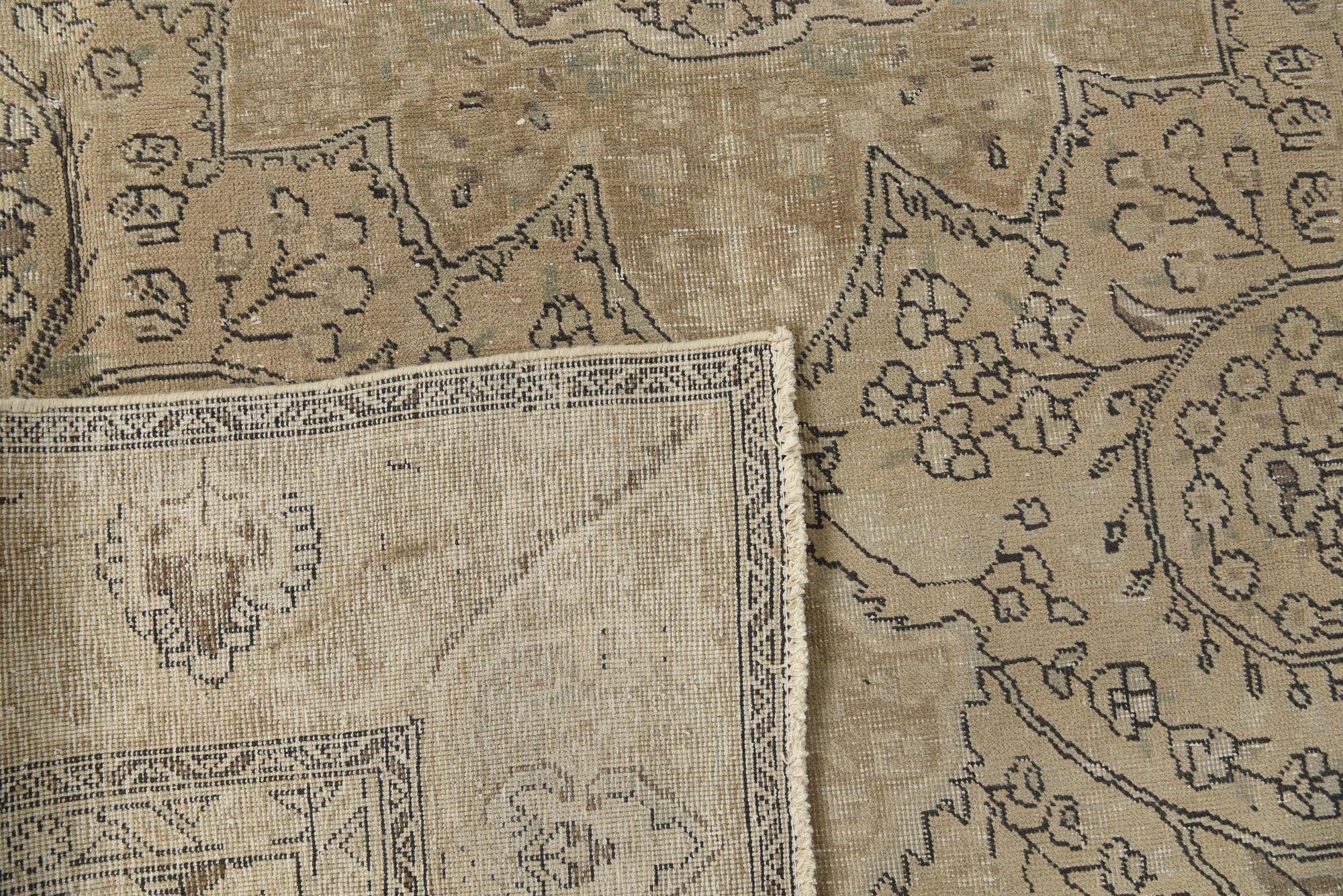 9' x 12' 3 Hand Knotted Ultra Vintage Persian Wool Rug