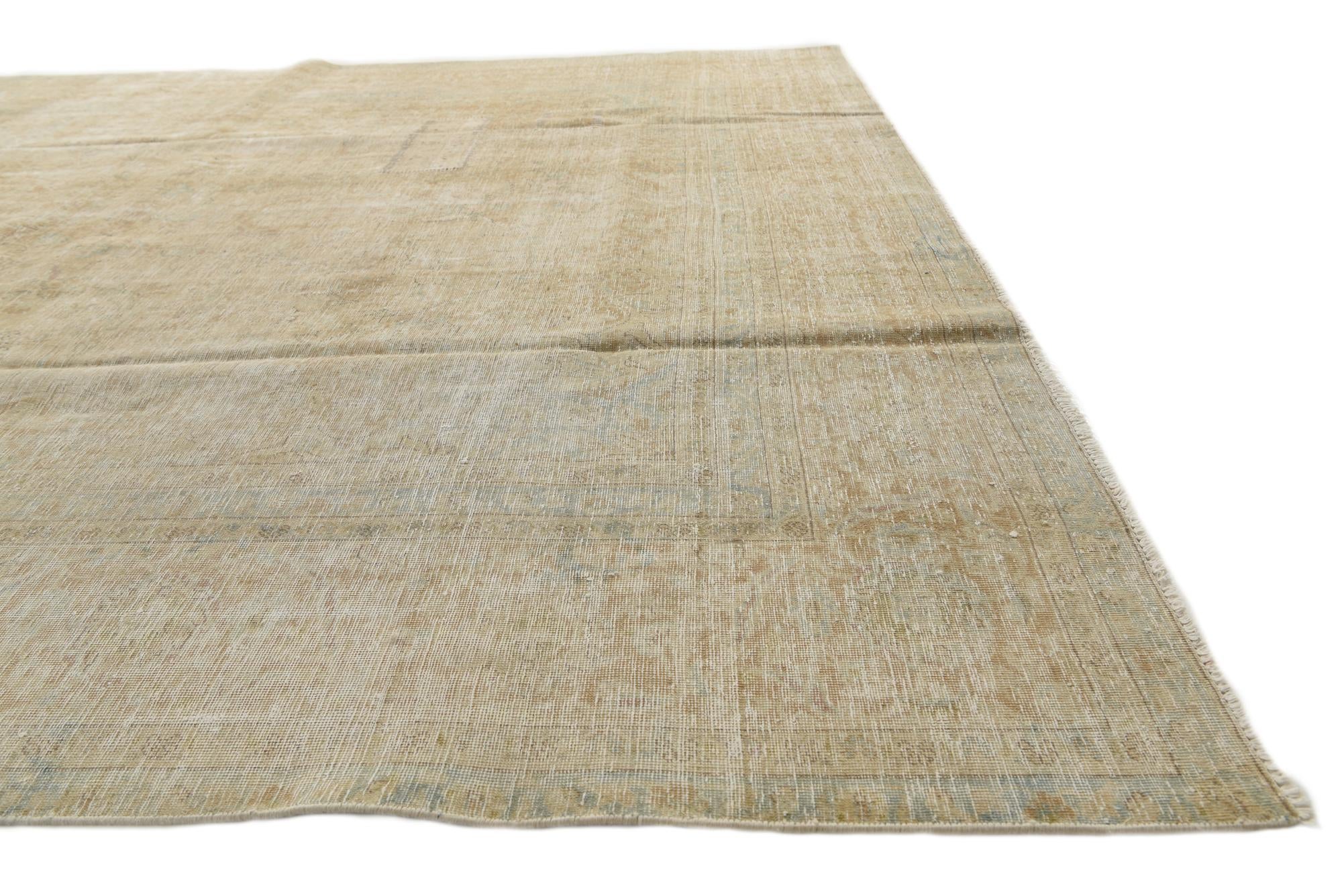 9' x 12' 3 Hand Knotted Ultra Vintage Persian Wool Rug