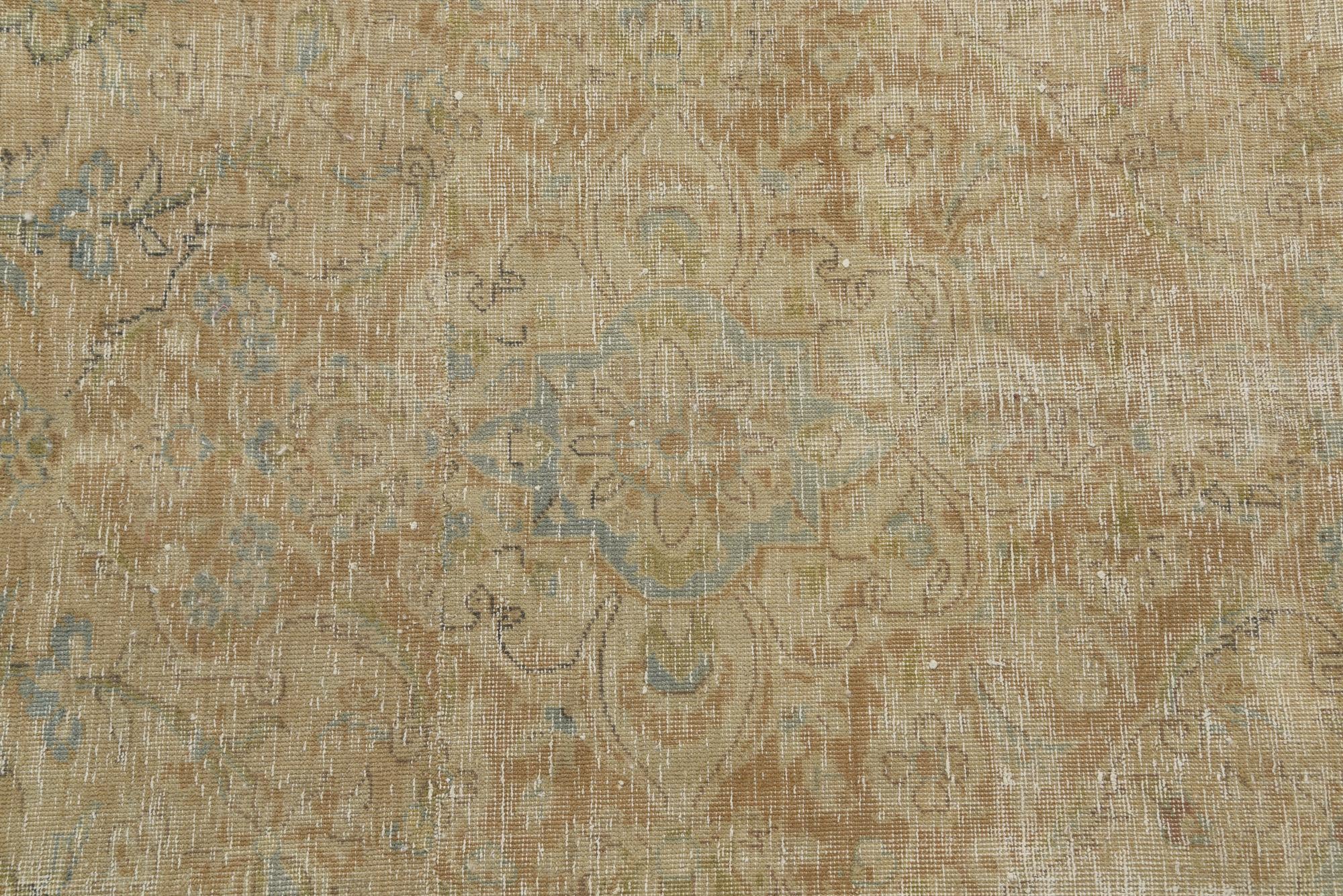 9' x 12' 3 Hand Knotted Ultra Vintage Persian Wool Rug
