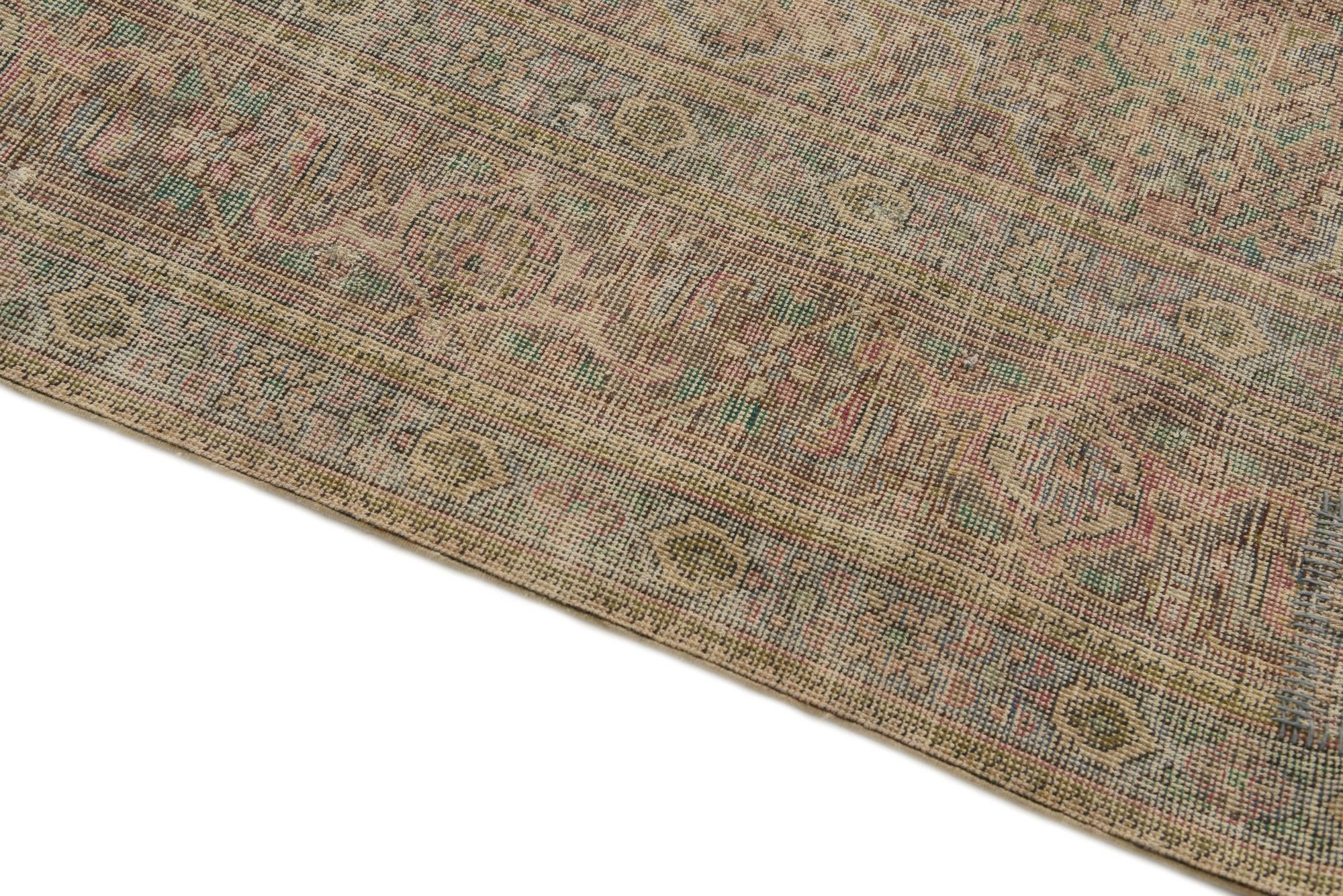 6' 5 x 9' 3 Hand Knotted Ultra Vintage Persian Wool Rug
