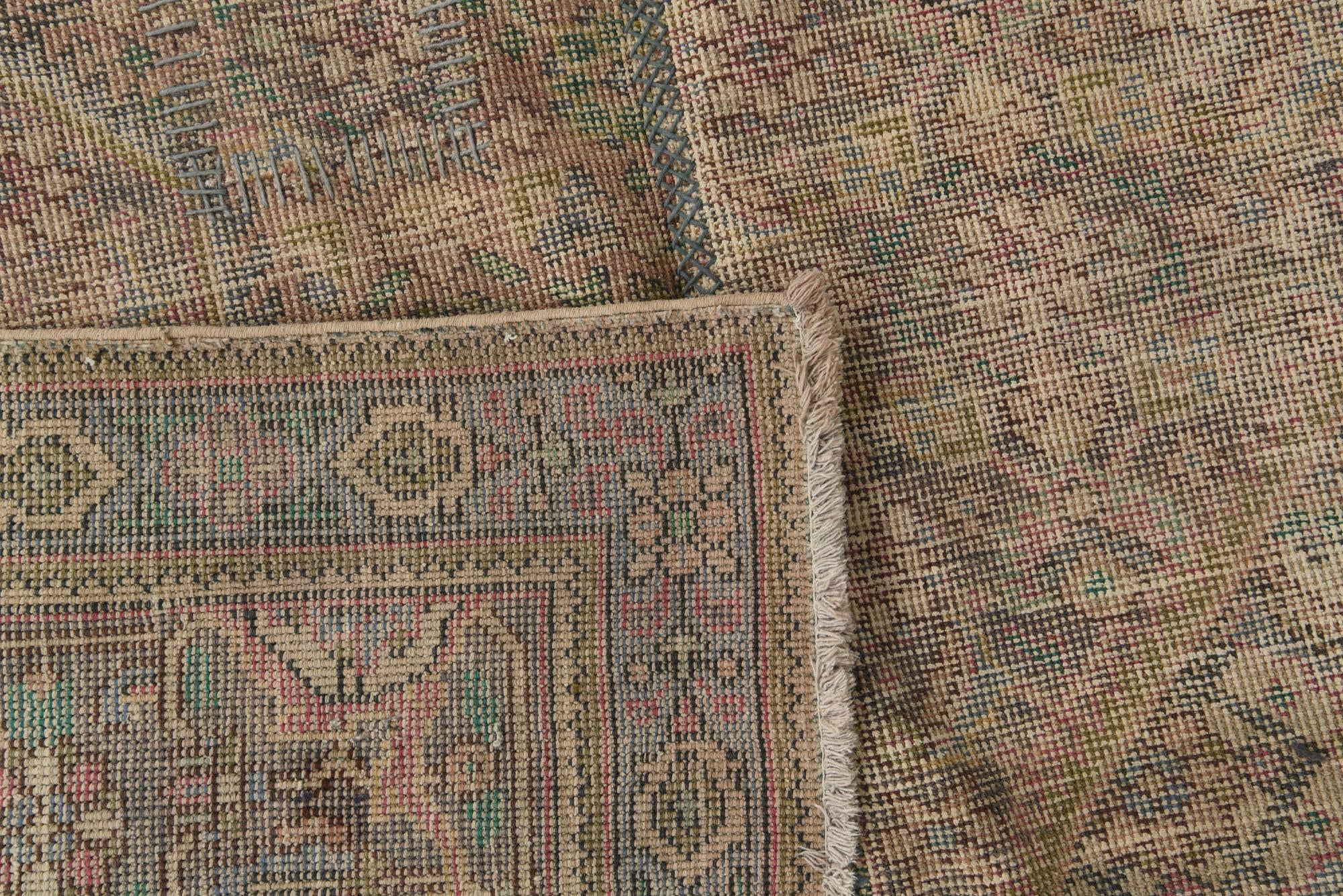6' 5 x 9' 3 Hand Knotted Ultra Vintage Persian Wool Rug