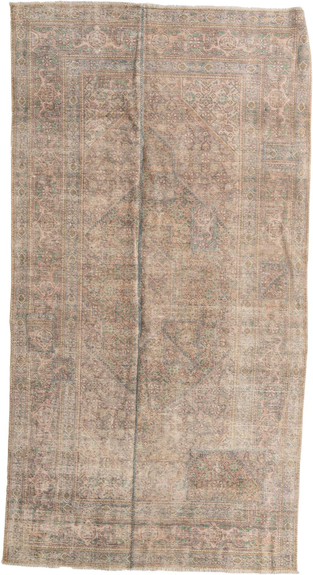 6' 5 x 9' 3 Hand Knotted Ultra Vintage Persian Wool Rug