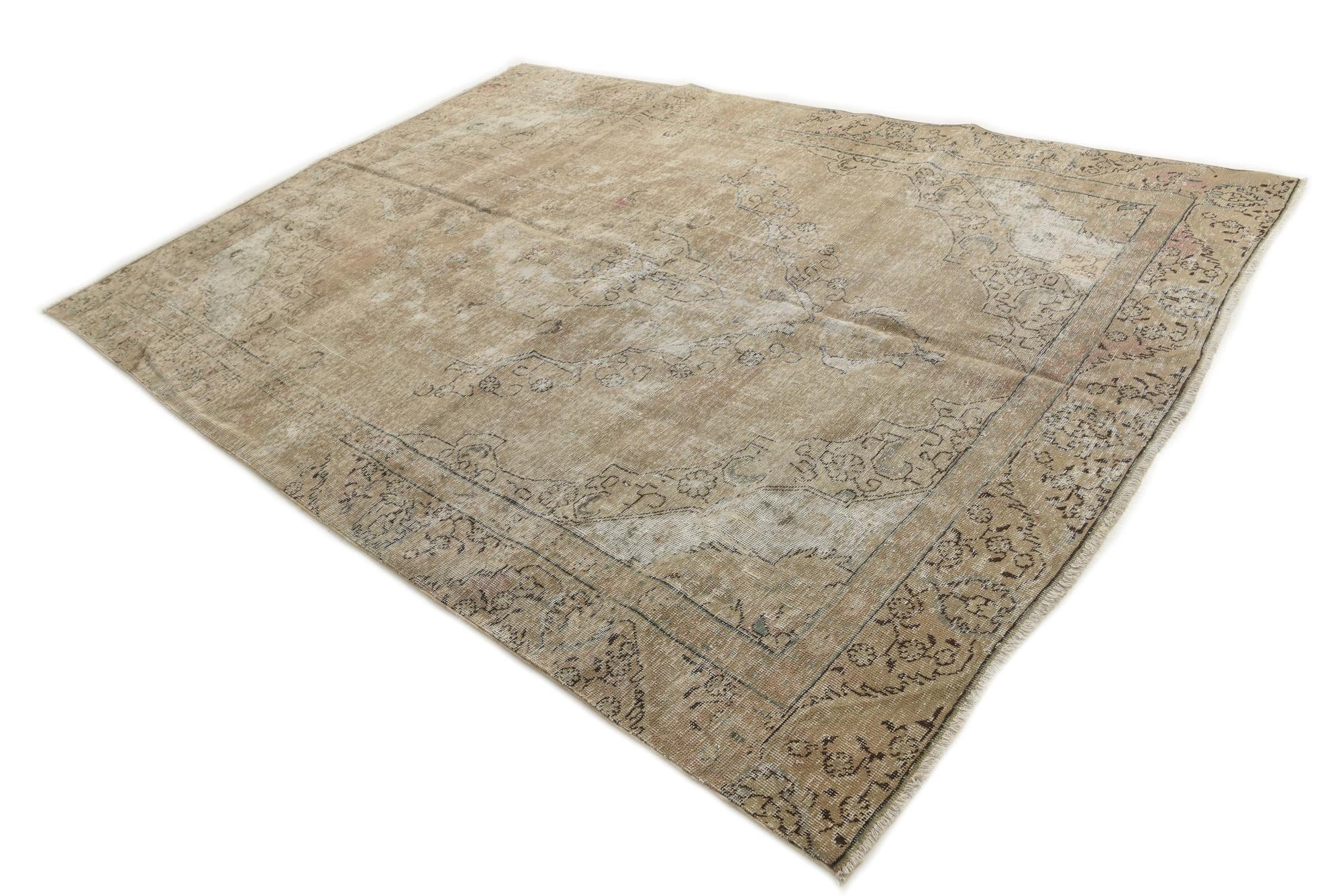 7' 3 x 10' 2 Hand Knotted Ultra Vintage Persian Wool Rug