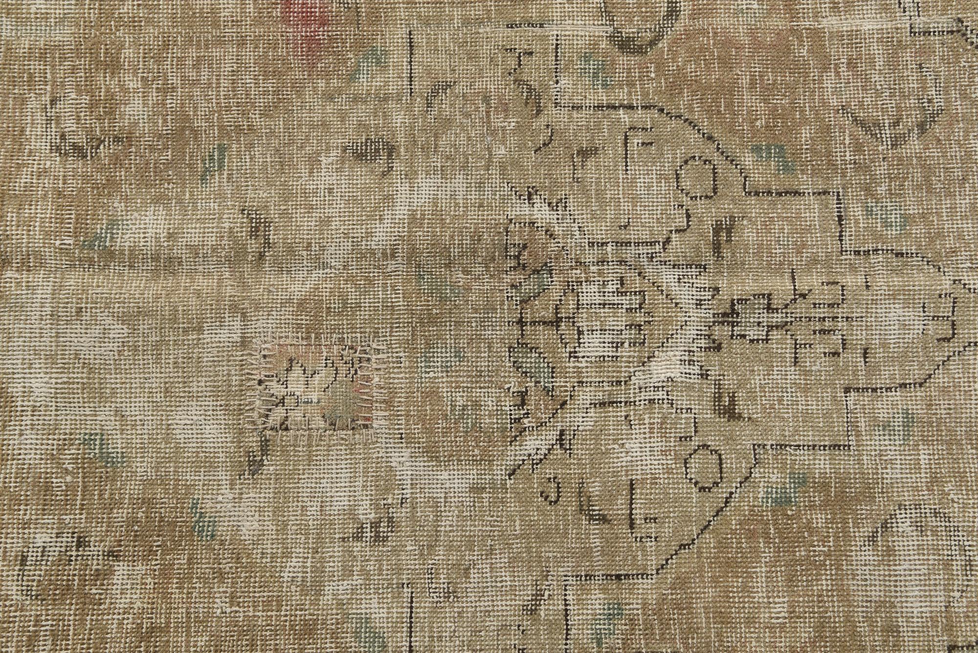 7' 3 x 10' 2 Hand Knotted Ultra Vintage Persian Wool Rug