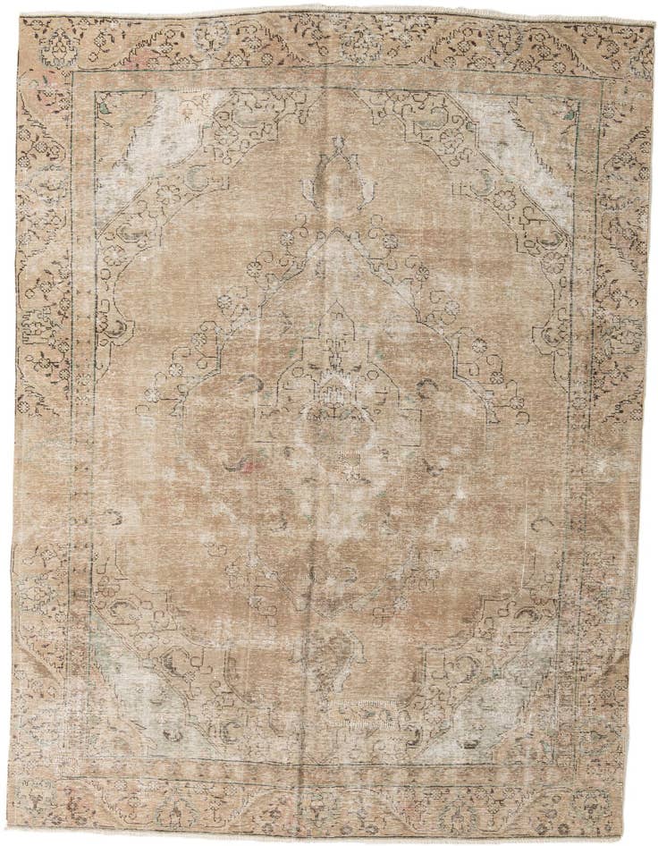 Detail image of 7' 3 x 10' 2 Hand Knotted Ultra Vintage Persian Wool Rug