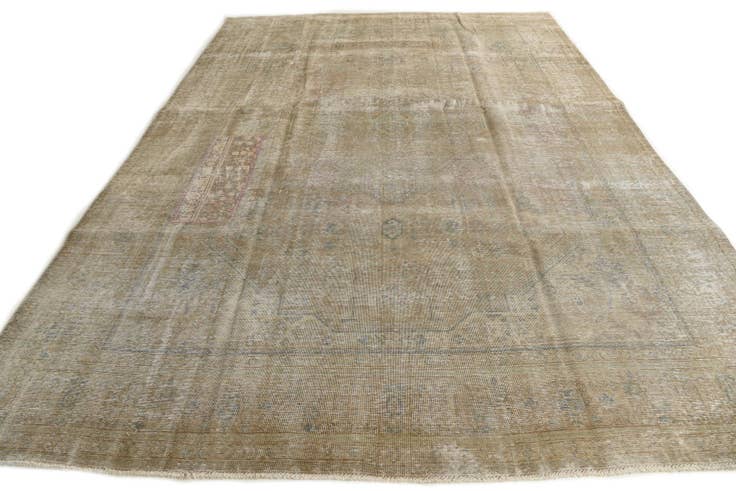 Detail image of 9' 3 x 13' Hand Knotted Ultra Vintage Persian Wool Rug