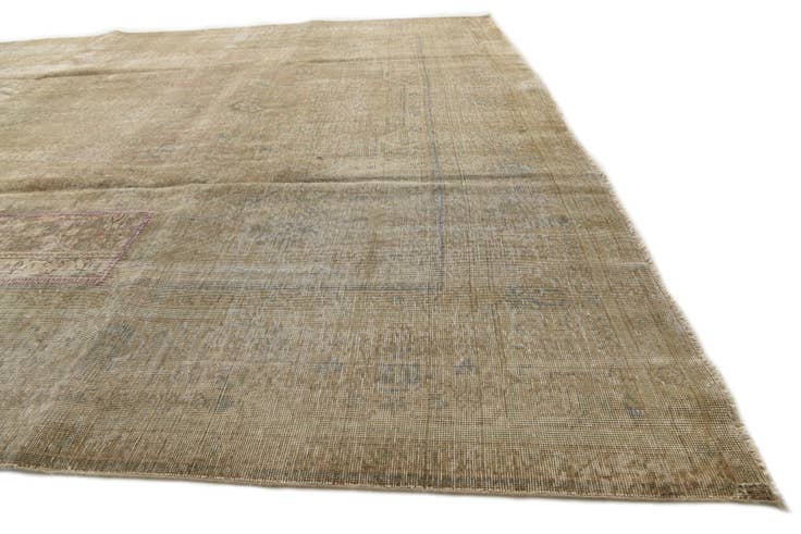 Detail image of 9' 3 x 13' Hand Knotted Ultra Vintage Persian Wool Rug