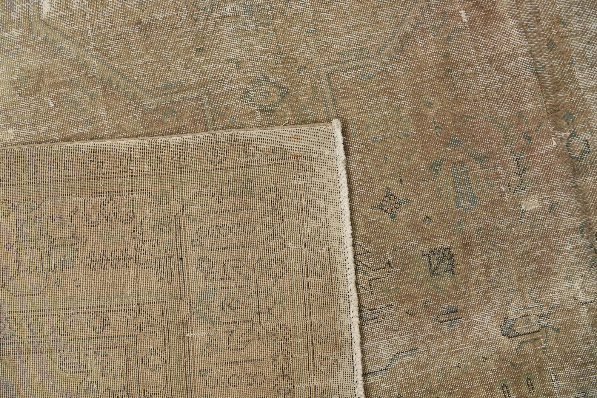 9' 3 x 13' Hand Knotted Ultra Vintage Persian Wool Rug