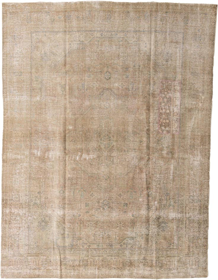 Detail image of 9' 3 x 13' Hand Knotted Ultra Vintage Persian Wool Rug
