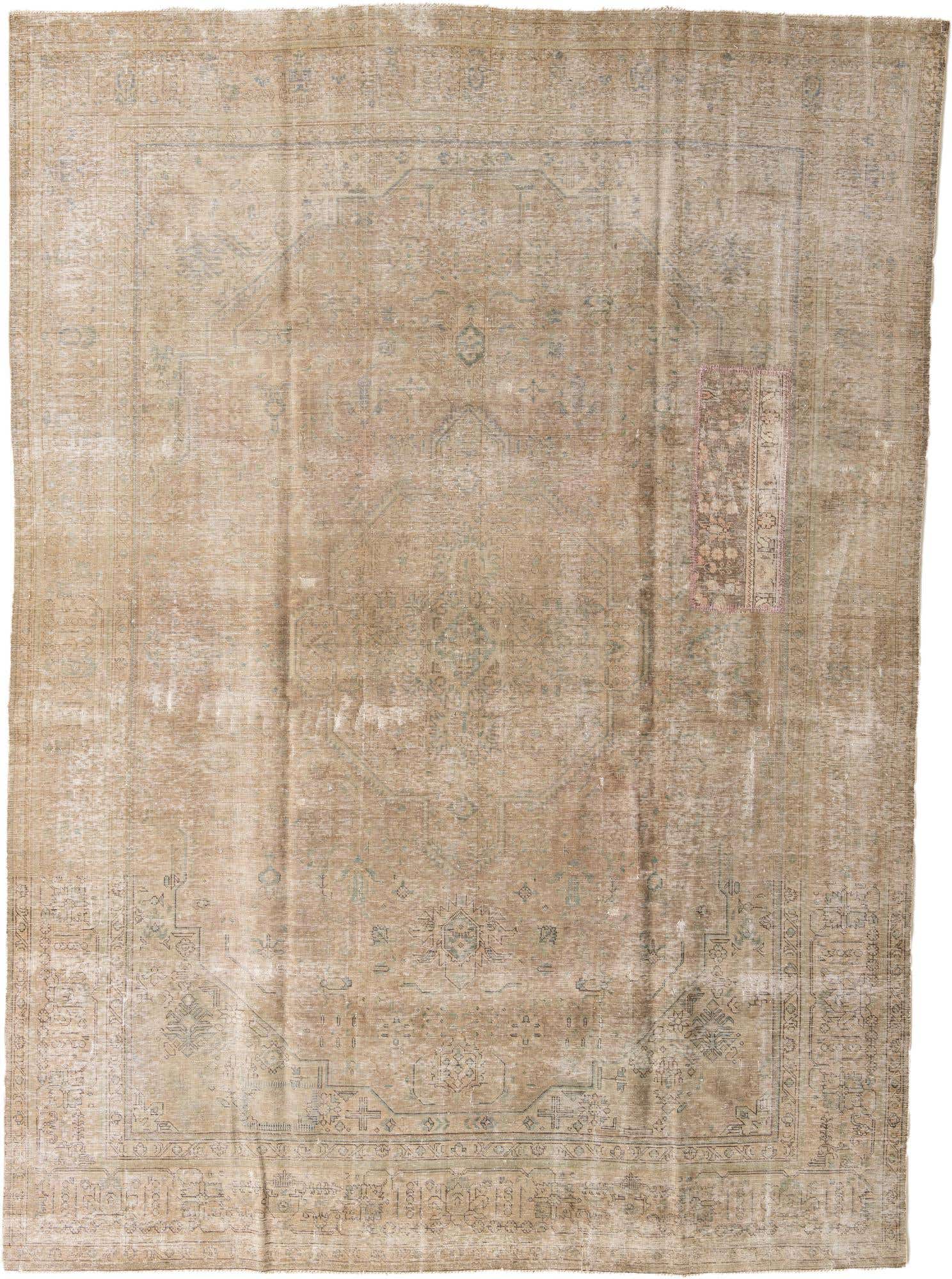 9' 3 x 13' Hand Knotted Ultra Vintage Persian Wool Rug