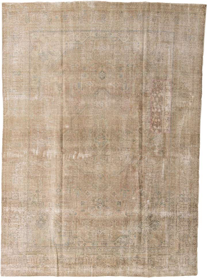 9' 3 x 13' Hand Knotted Ultra Vintage Persian Wool Rug