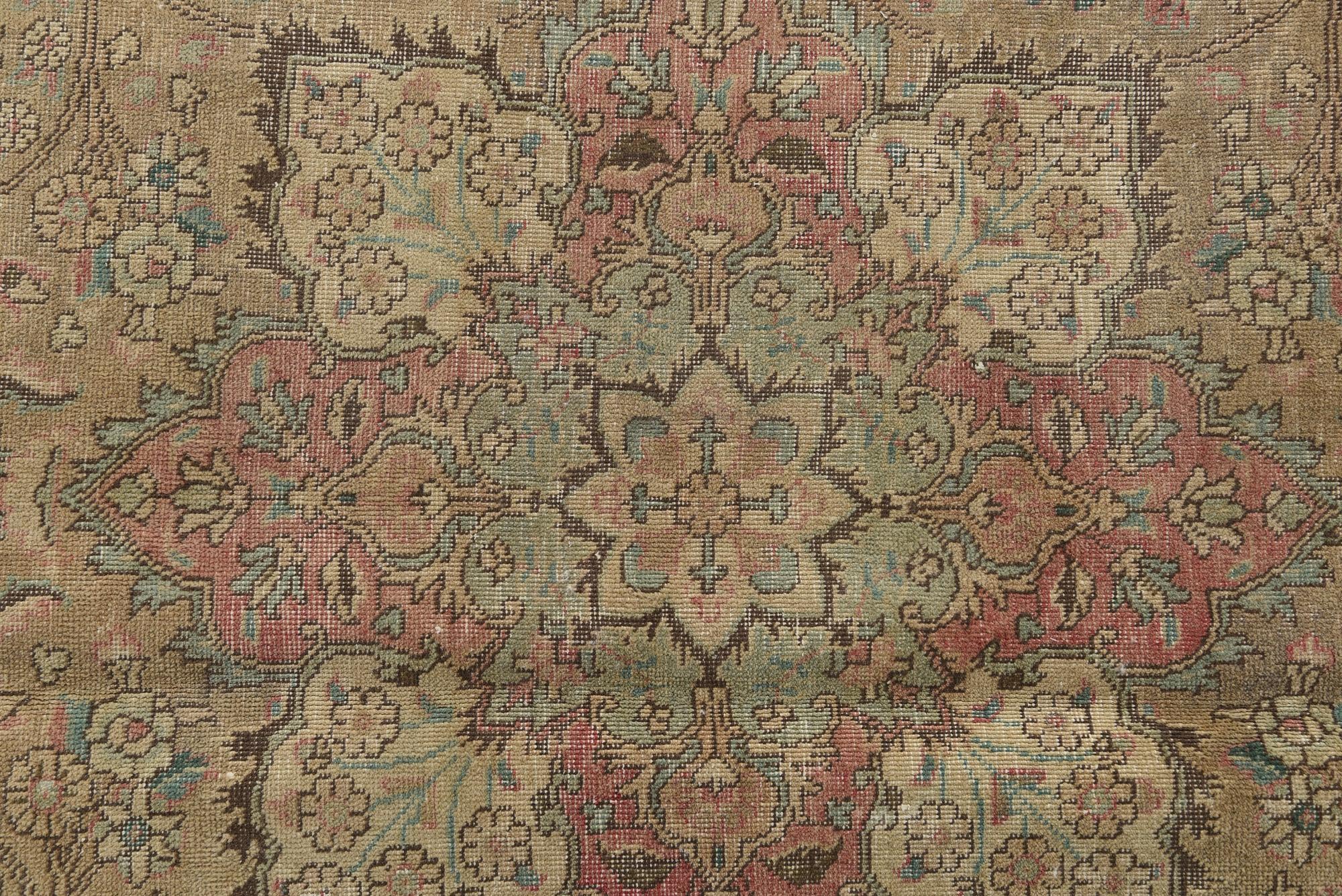 6' 6 x 9' 10 Hand Knotted Ultra Vintage Persian Wool Rug
