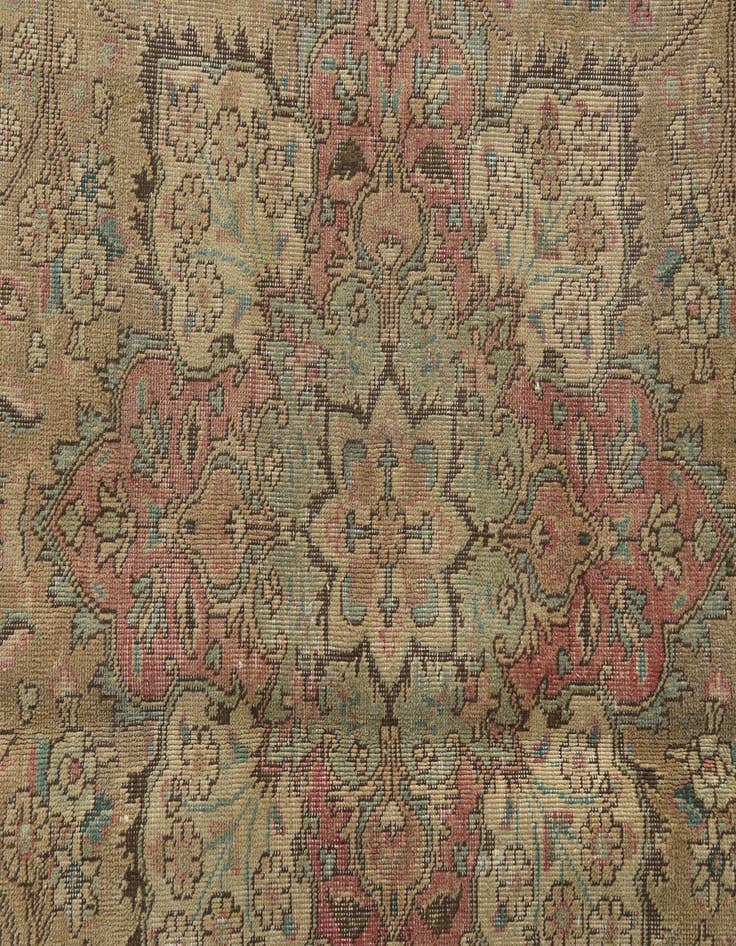 Detail image of 6' 6 x 9' 10  Hand Knotted Ultra Vintage Persian Wool Rug