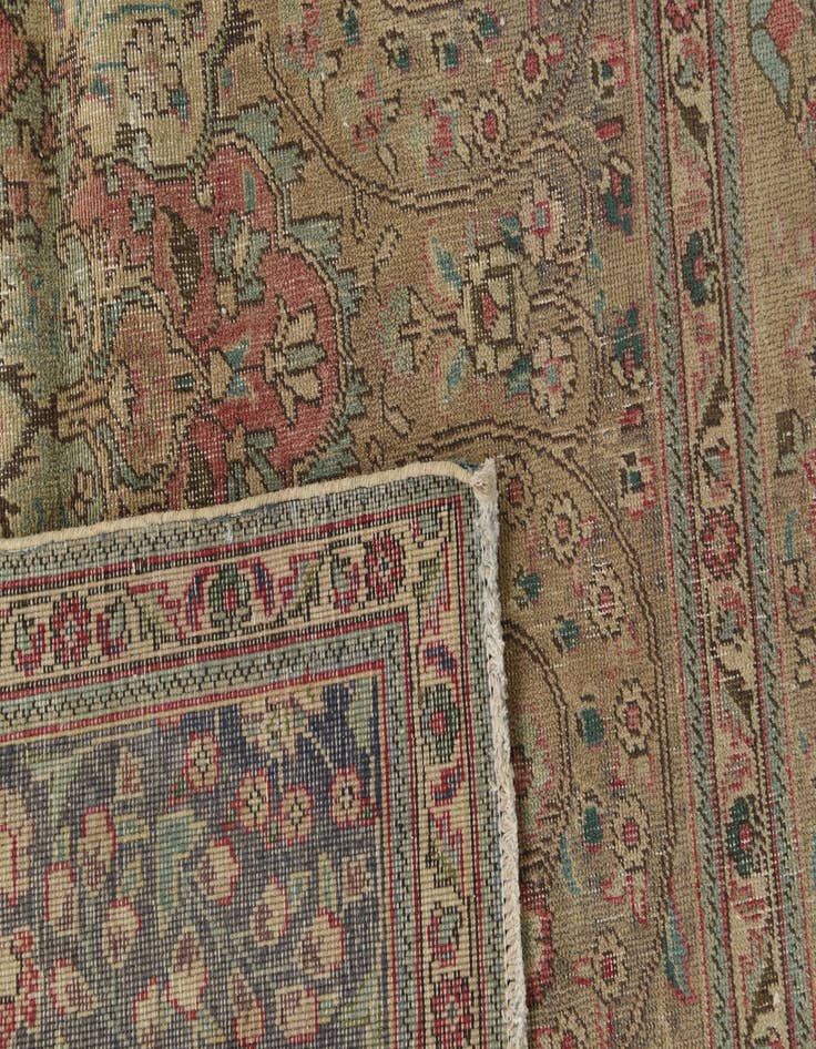 Detail image of 6' 6 x 9' 10  Hand Knotted Ultra Vintage Persian Wool Rug