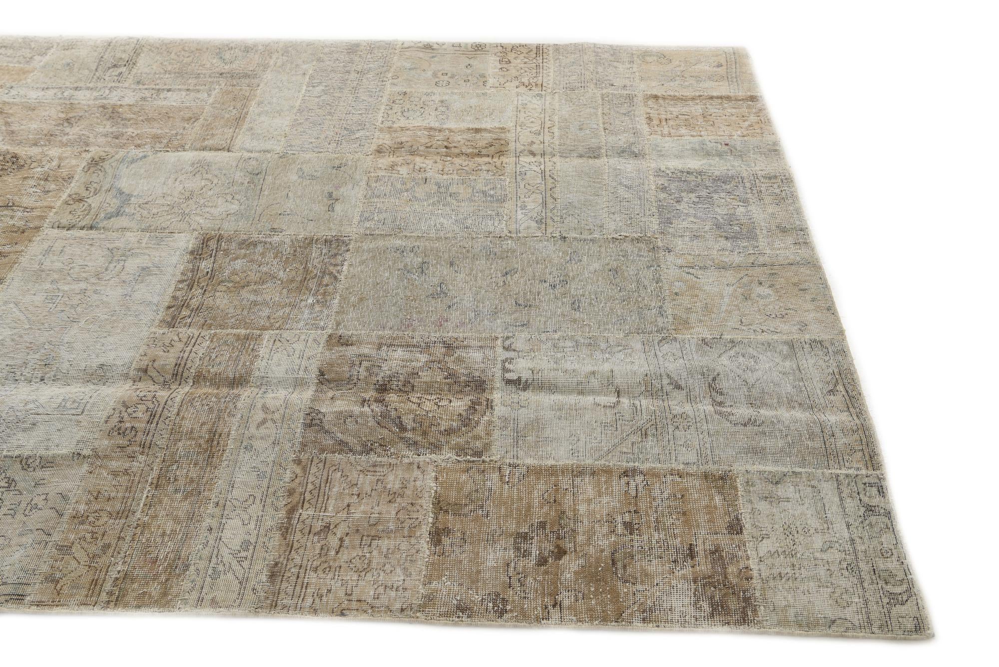 6' 8 x 9' 9 Hand Knotted Ultra Vintage Persian Wool Rug