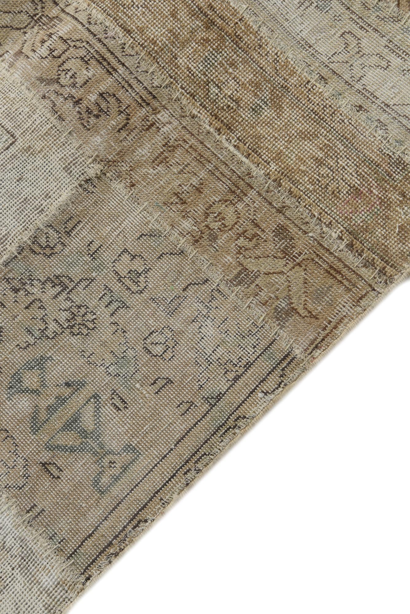 6' 8 x 9' 9 Hand Knotted Ultra Vintage Persian Wool Rug