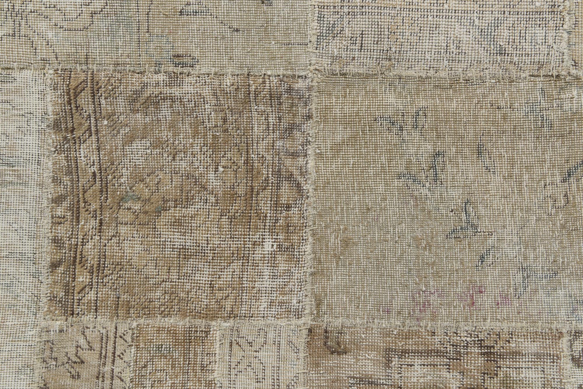 6' 8 x 9' 9 Hand Knotted Ultra Vintage Persian Wool Rug