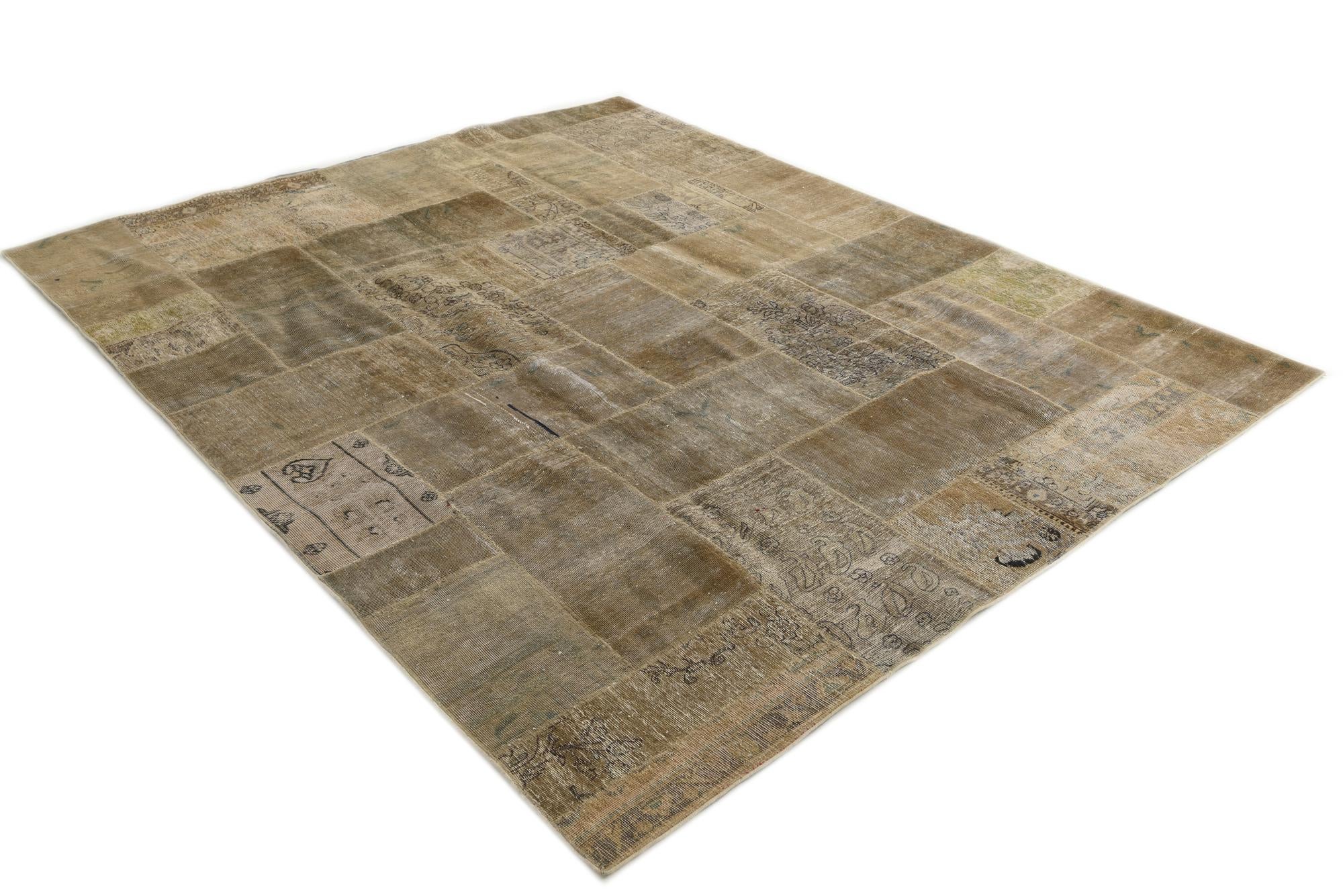 8' x 9' 8 Hand Knotted Ultra Vintage Persian Wool Rug