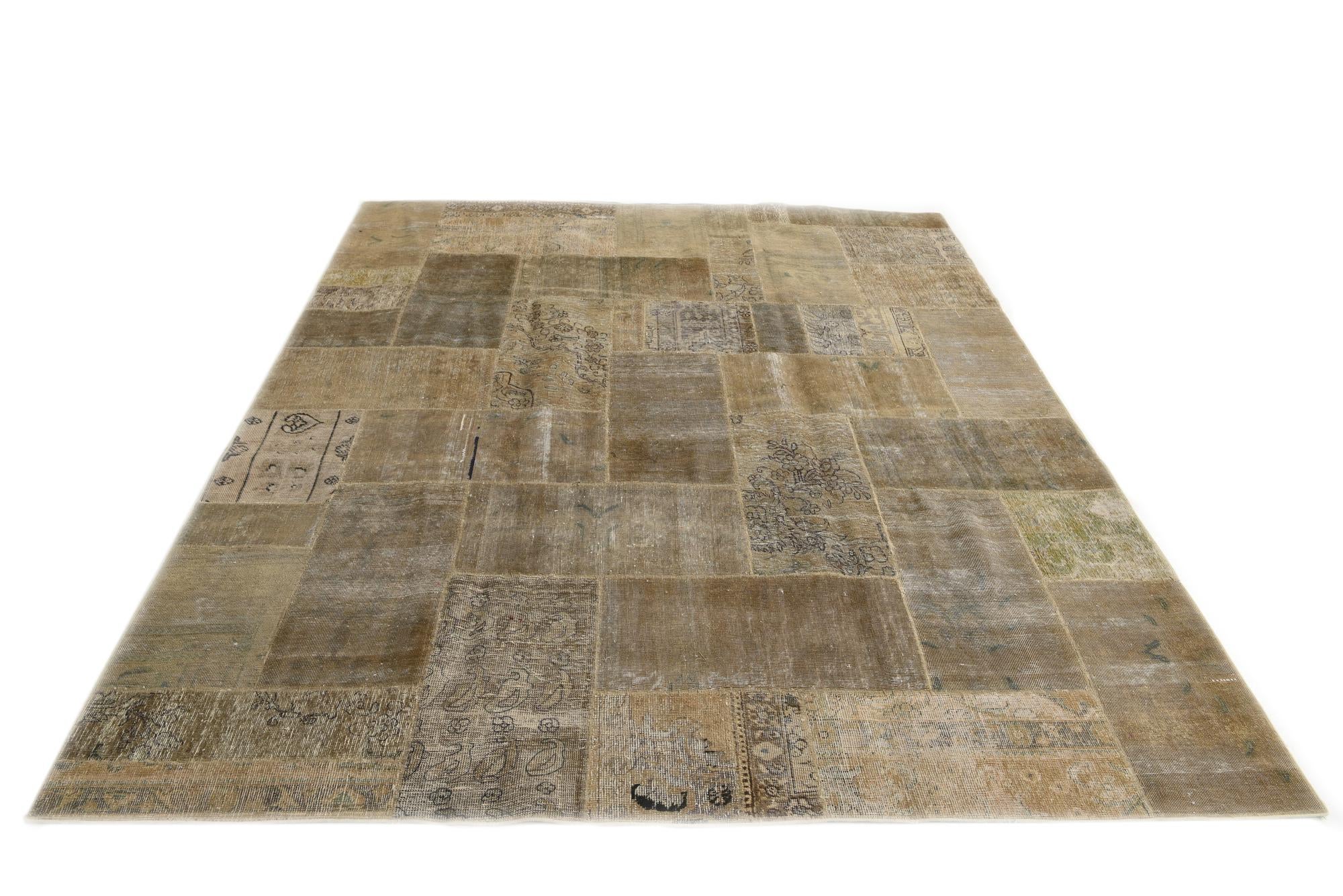 8' x 9' 8 Hand Knotted Ultra Vintage Persian Wool Rug