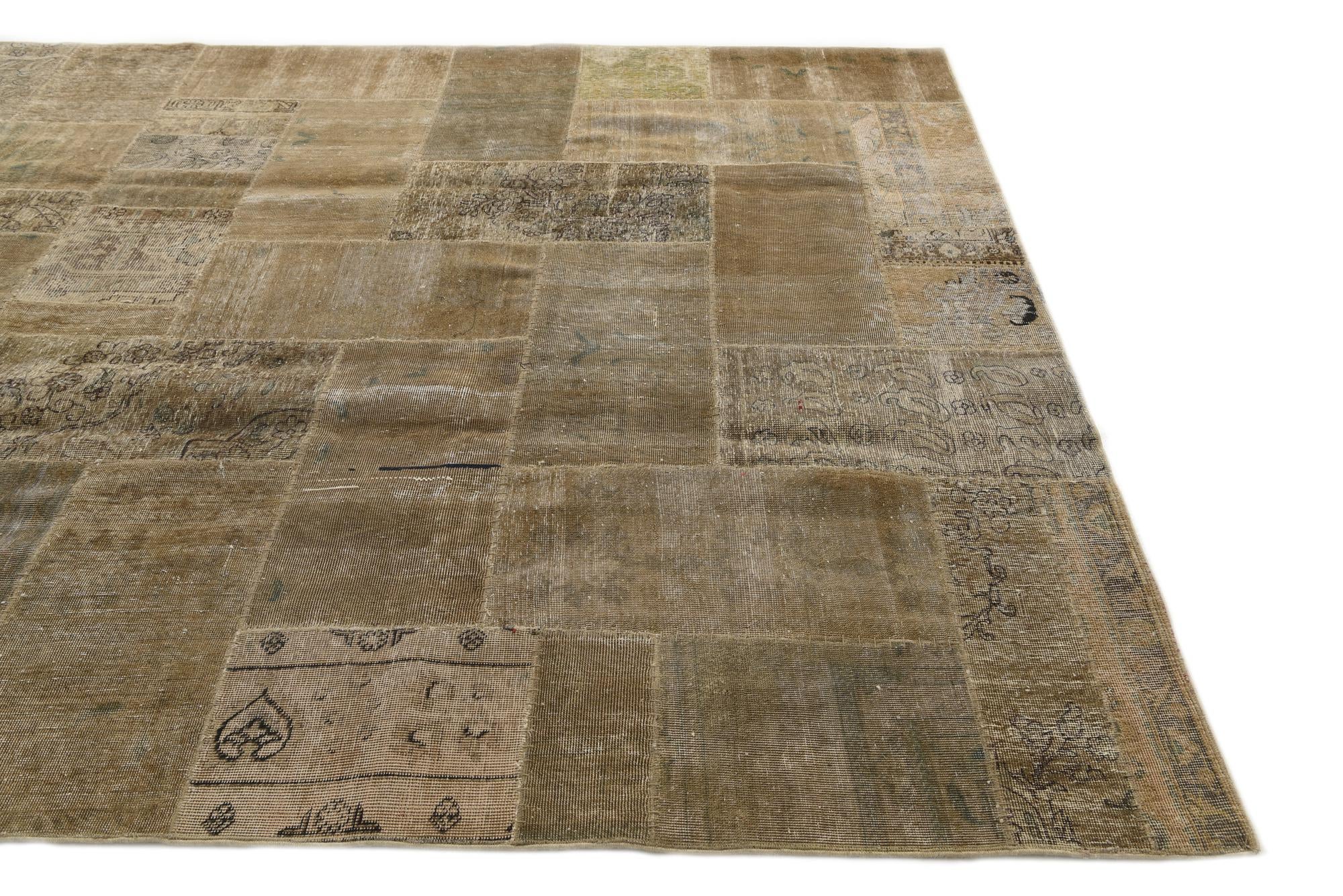 8' x 9' 8 Hand Knotted Ultra Vintage Persian Wool Rug