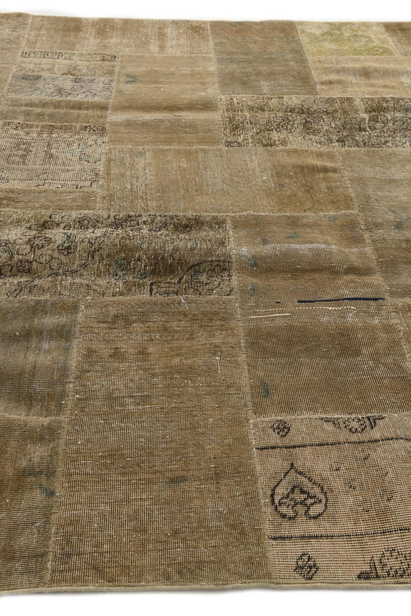 8' x 9' 8 Hand Knotted Ultra Vintage Persian Wool Rug