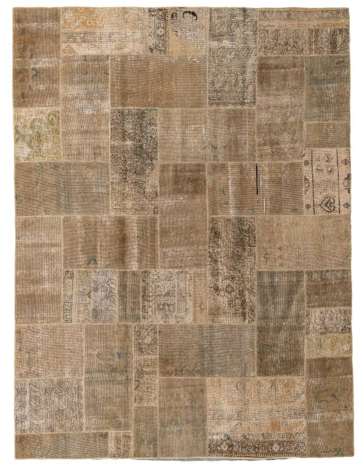 Detail image of 8' x 9' 8 Hand Knotted Ultra Vintage Persian Wool Rug