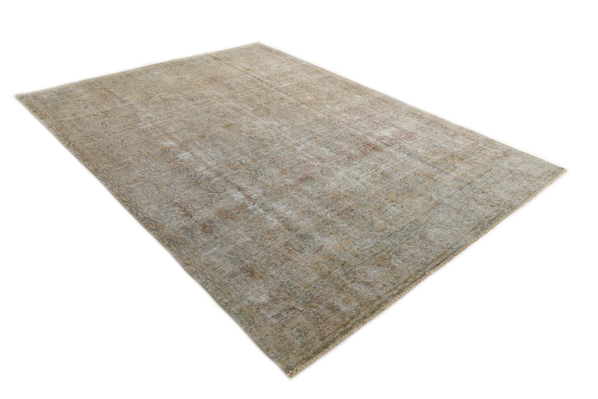 8' x 10' 10 Hand Knotted Ultra Vintage Persian Wool Rug