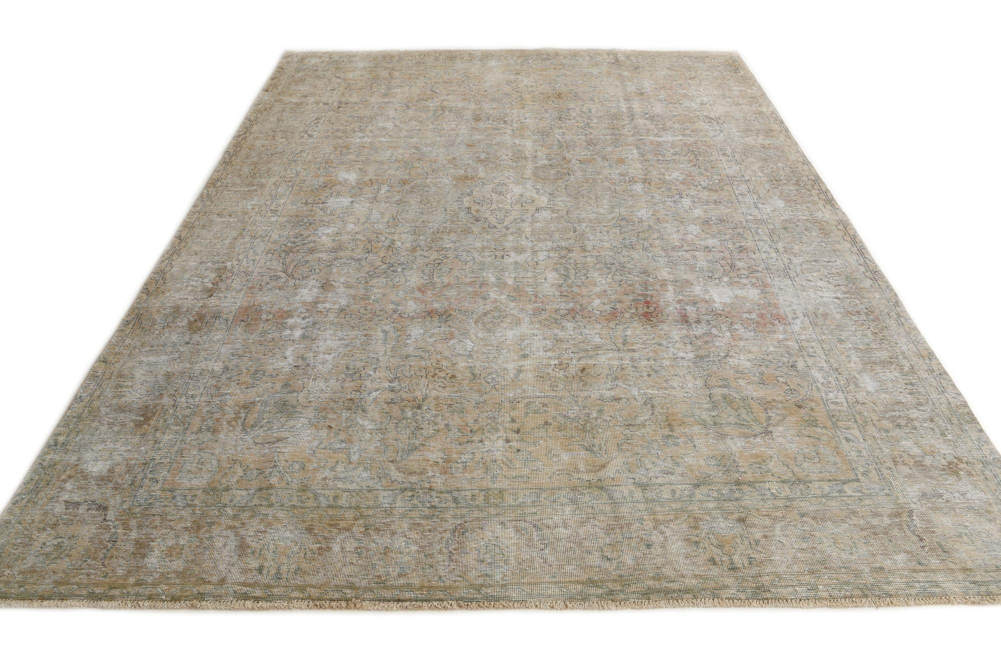 8' x 10' 10 Hand Knotted Ultra Vintage Persian Wool Rug