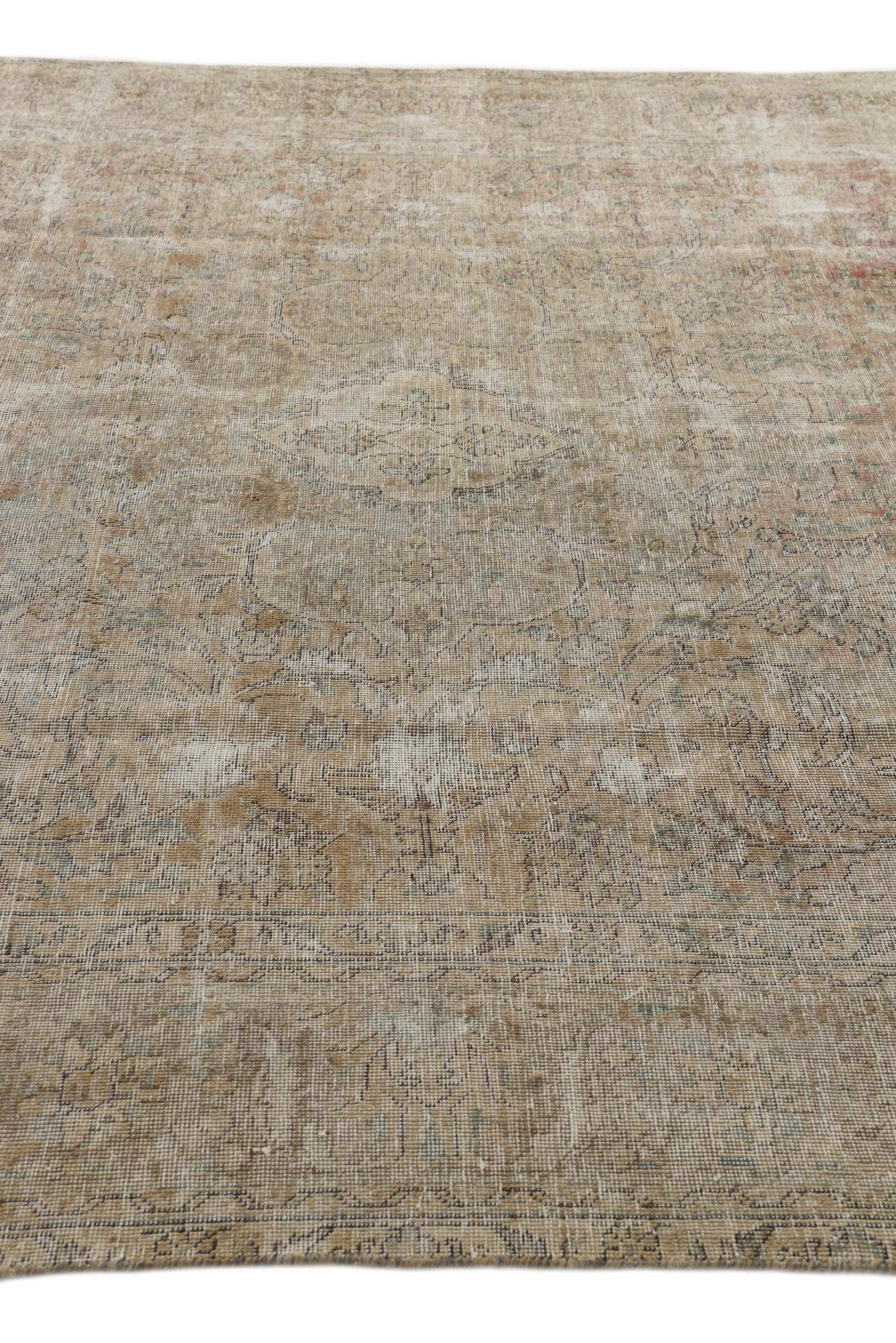 8' x 10' 10 Hand Knotted Ultra Vintage Persian Wool Rug