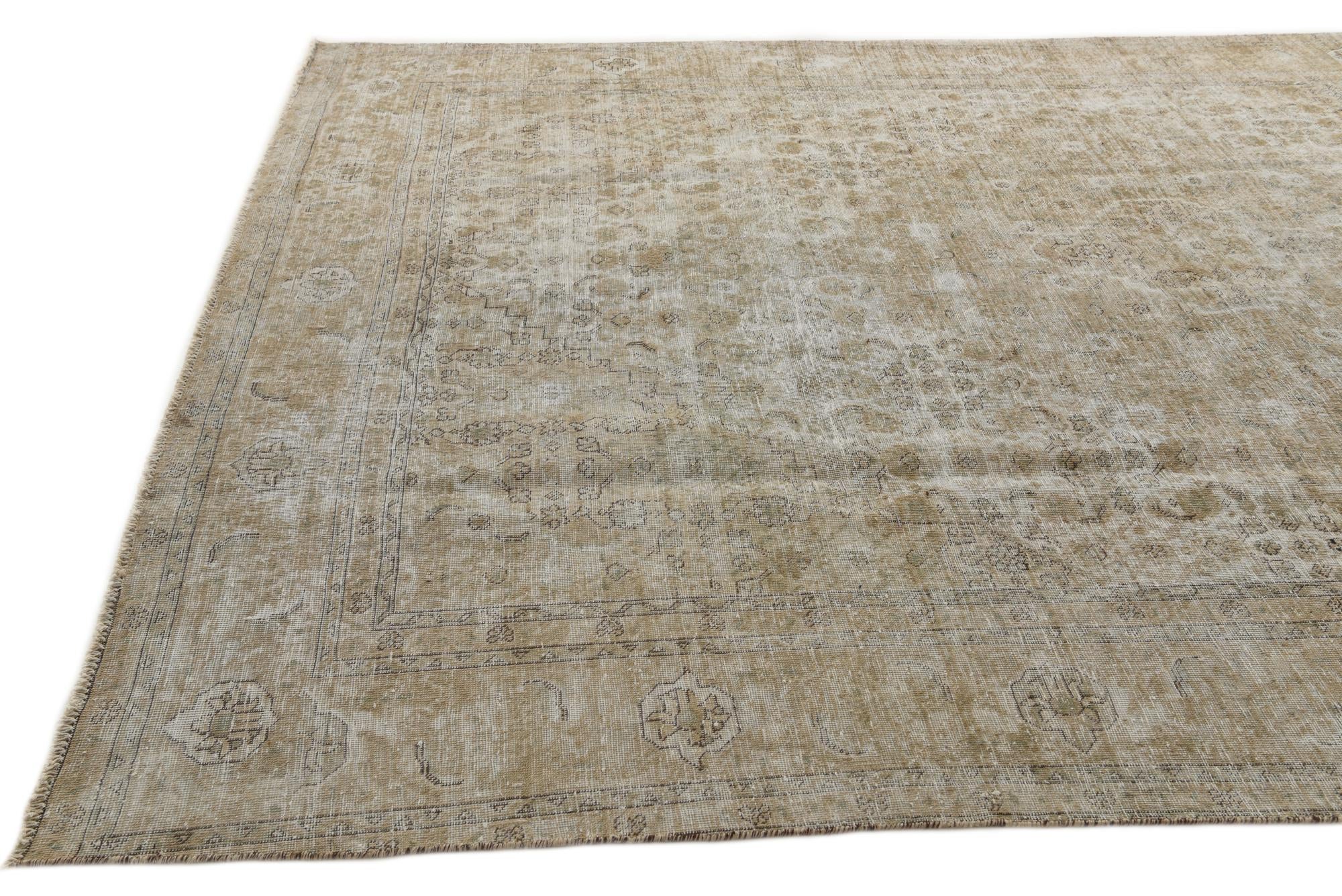 9' x 13' Hand Knotted Ultra Vintage Persian Wool Rug