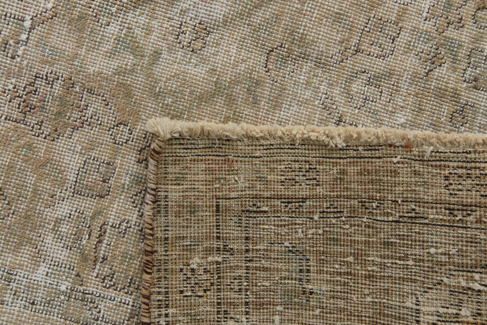 9' x 13' Hand Knotted Ultra Vintage Persian Wool Rug