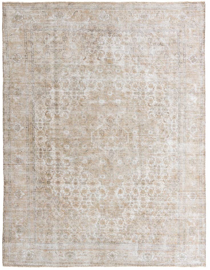 Detail image of 9' x 13' Hand Knotted Ultra Vintage Persian Wool Rug