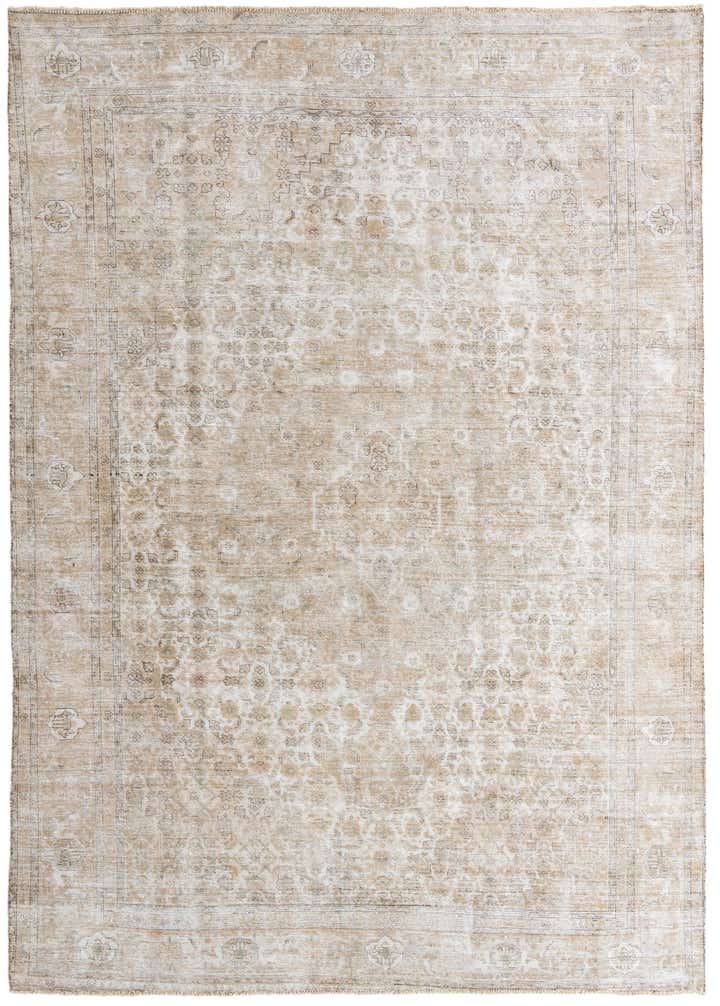 9' x 13' Hand Knotted Ultra Vintage Persian Wool Rug