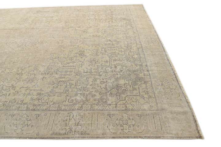 9' 4 x 12' 5 Hand Knotted Ultra Vintage Persian Wool Rug