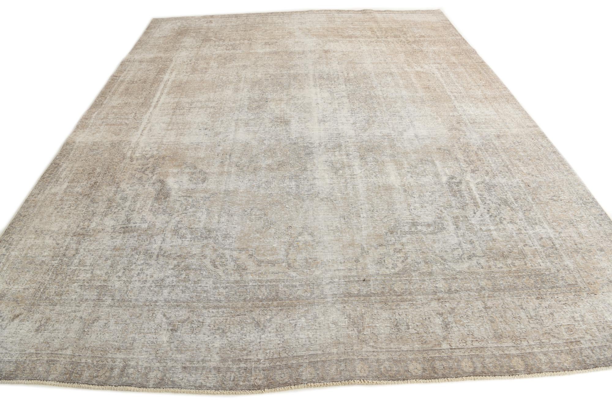 9' 8 x 12' 2 Hand Knotted Ultra Vintage Persian Wool Rug