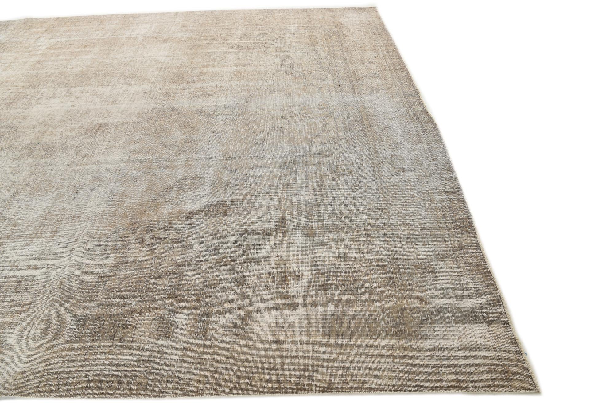 9' 8 x 12' 2 Hand Knotted Ultra Vintage Persian Wool Rug