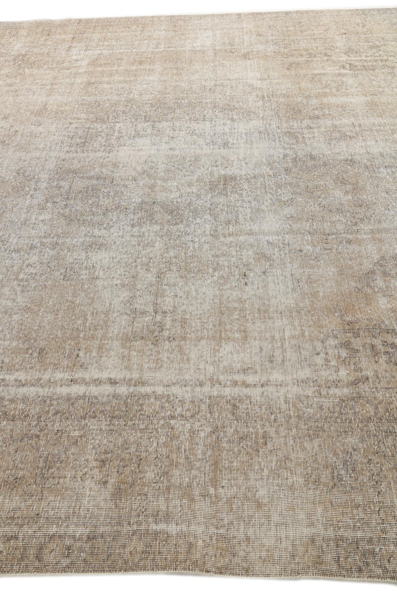 9' 8 x 12' 2 Hand Knotted Ultra Vintage Persian Wool Rug