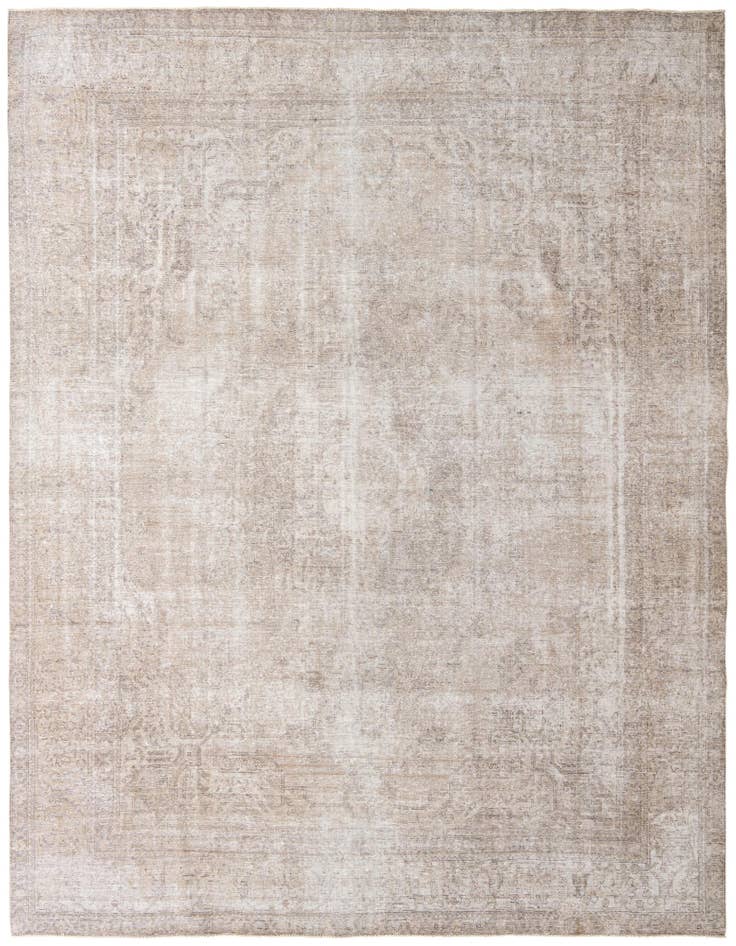 Detail image of 9' 8 x 12' 2 Hand Knotted Ultra Vintage Persian Wool Rug