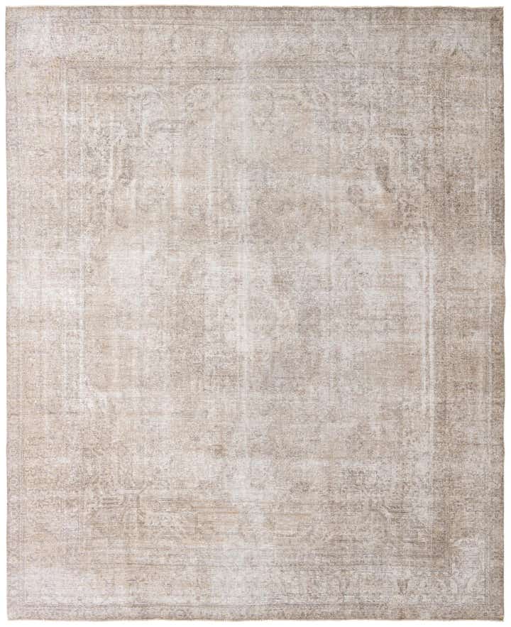 9' 8 x 12' 2 Hand Knotted Ultra Vintage Persian Wool Rug