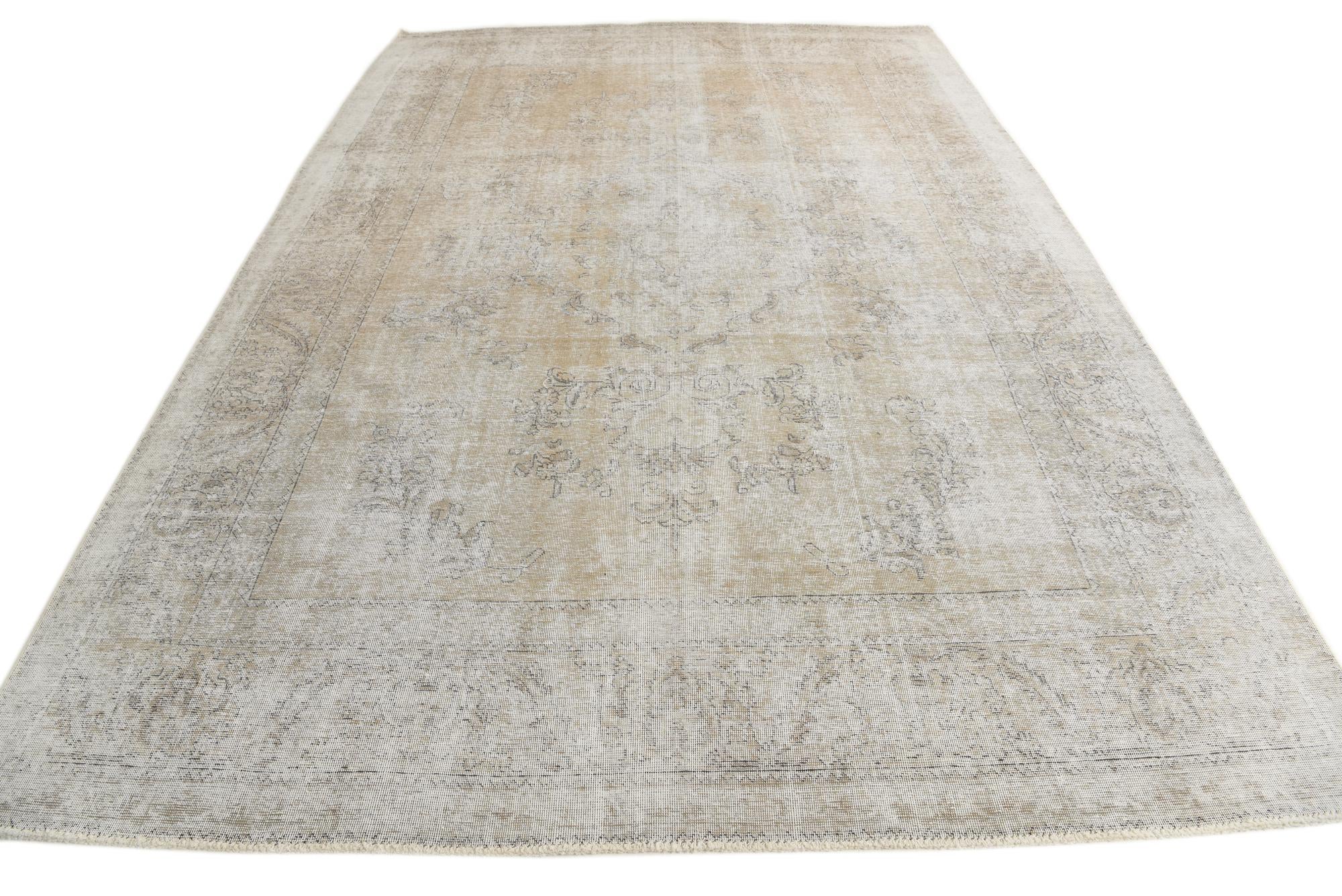 8' 1 x 12' 1 Hand Knotted Ultra Vintage Persian Wool Rug