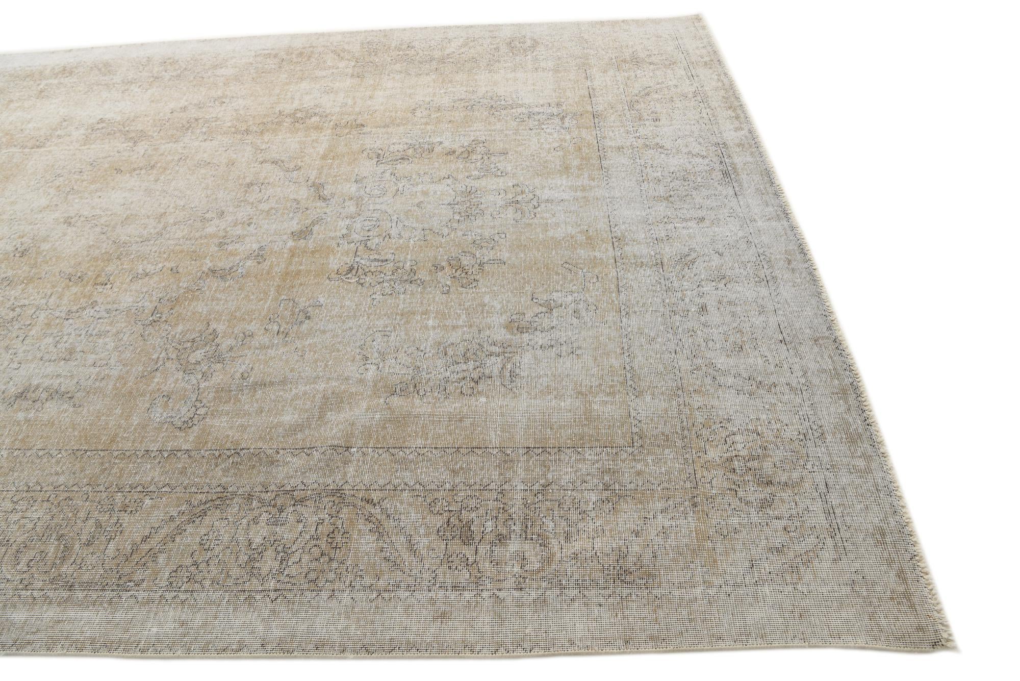 8' 1 x 12' 1 Hand Knotted Ultra Vintage Persian Wool Rug