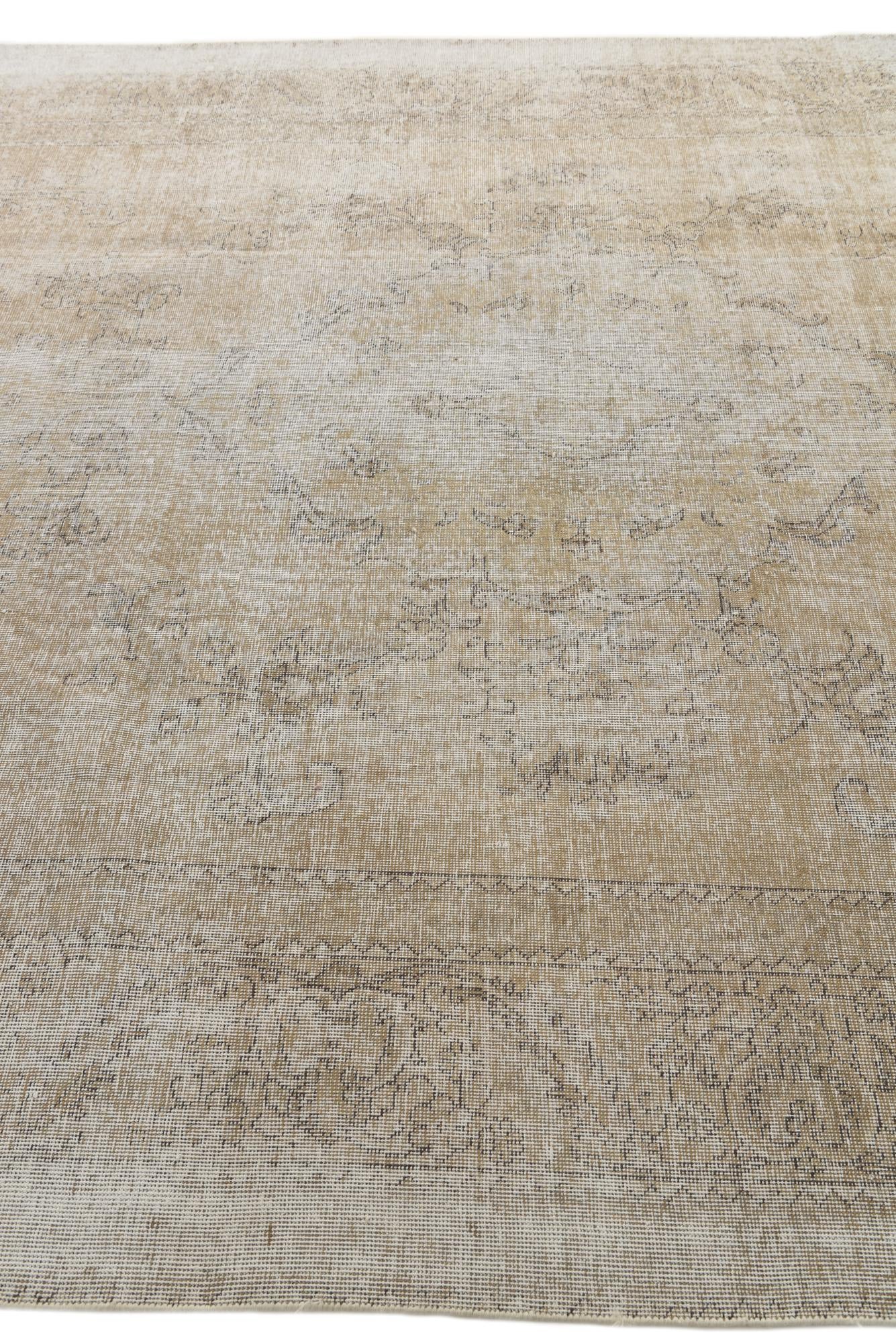 8' 1 x 12' 1 Hand Knotted Ultra Vintage Persian Wool Rug