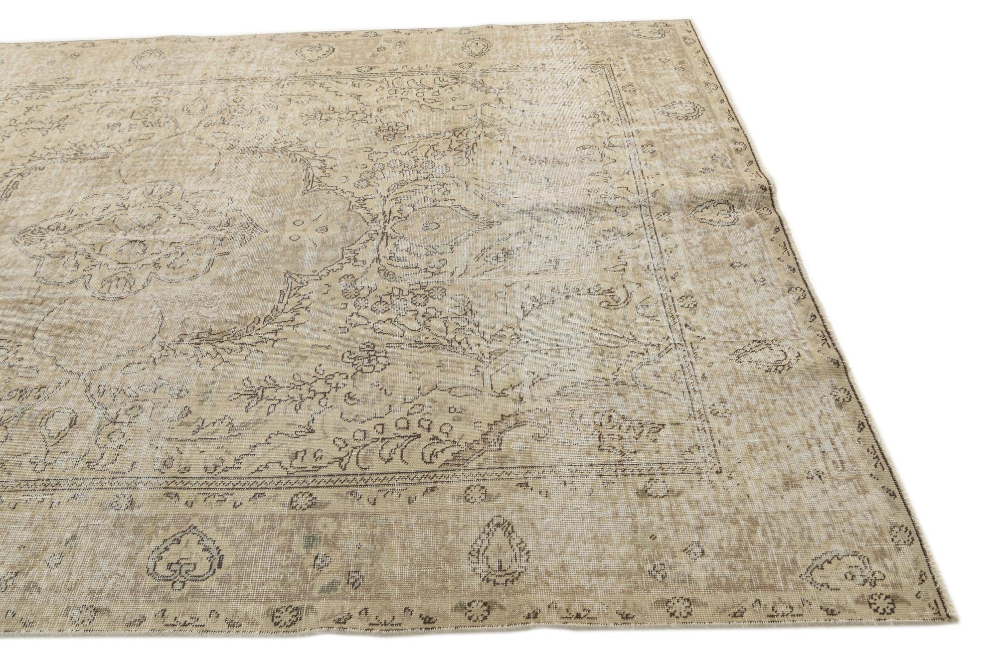 6' 5 x 9' 6 Hand Knotted Ultra Vintage Persian Wool Rug